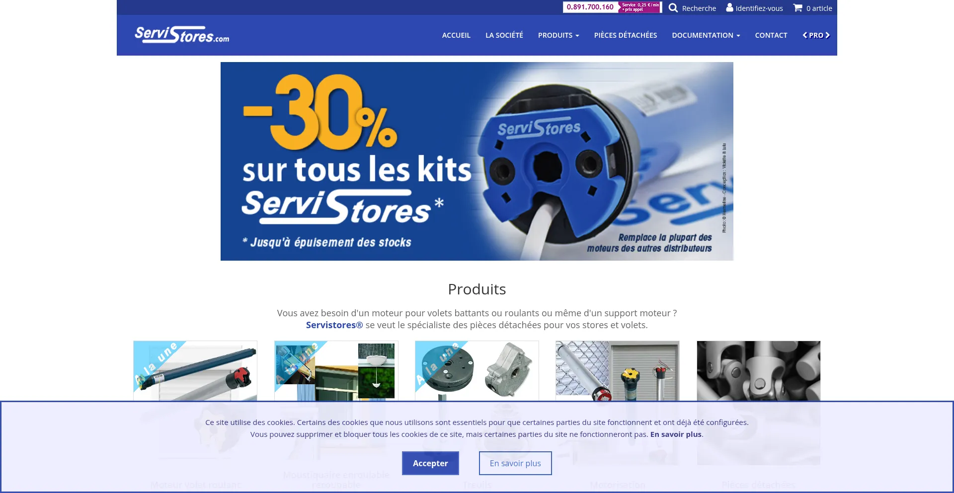 Website screenshot of Servistores.com