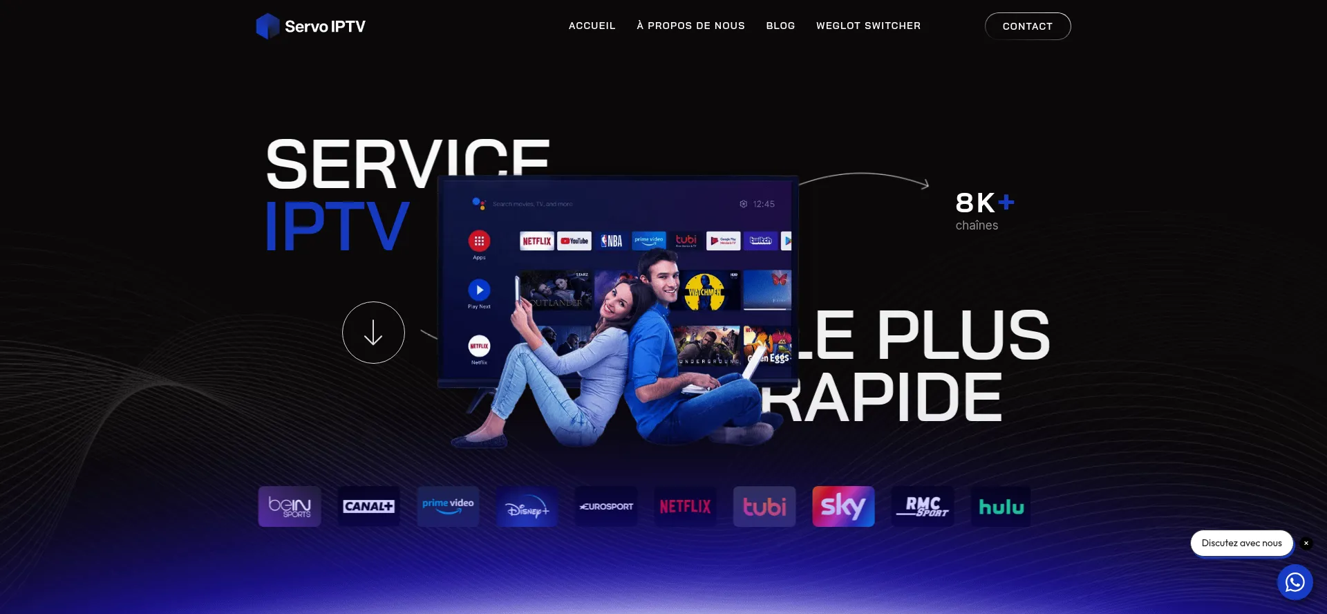 Website screenshot of Servoiptv.com