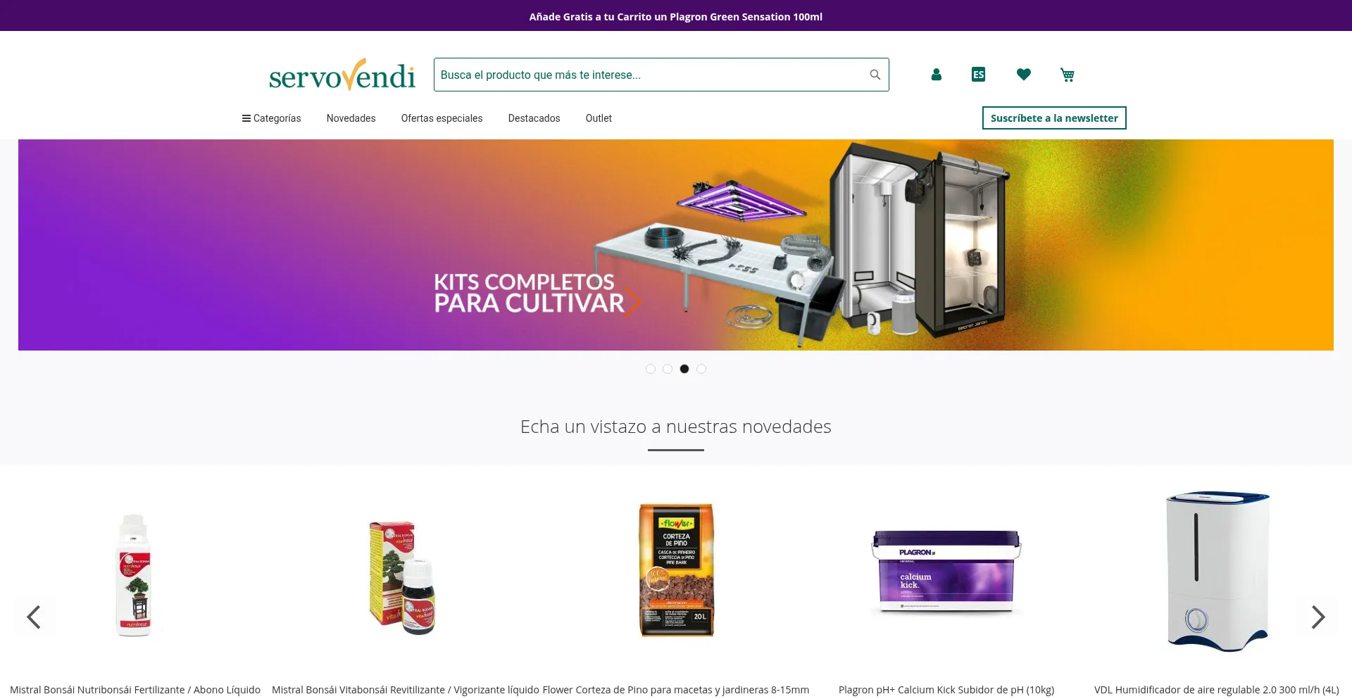 Website screenshot of Servovendi.com