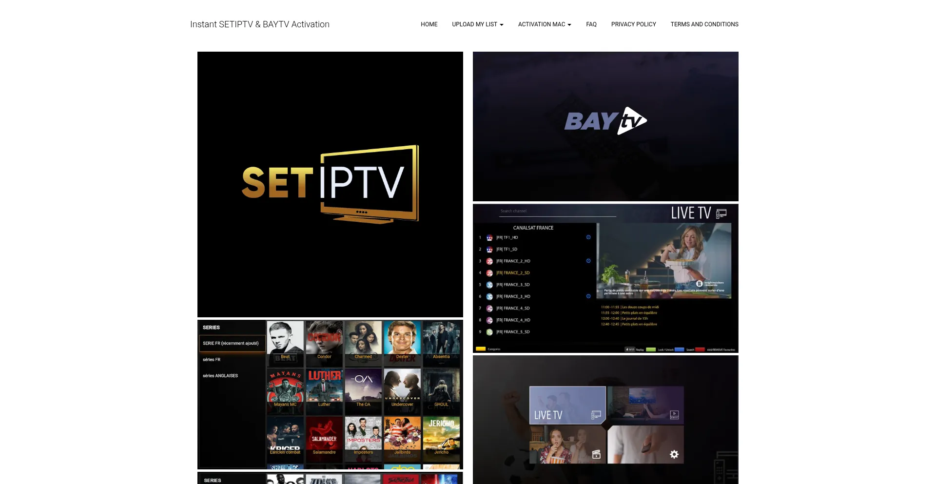 Website screenshot of Setiptv-app.net