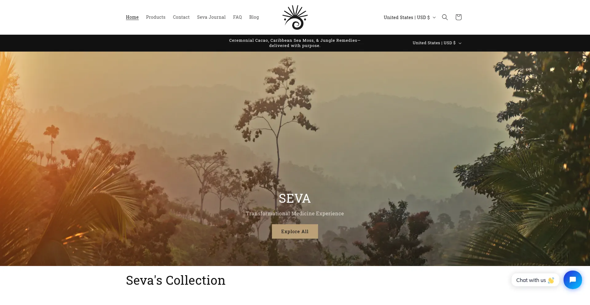 Website screenshot of Sevaseamoss.com