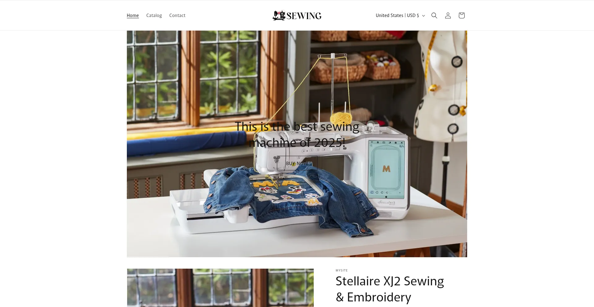 Website screenshot of Sewings.shop