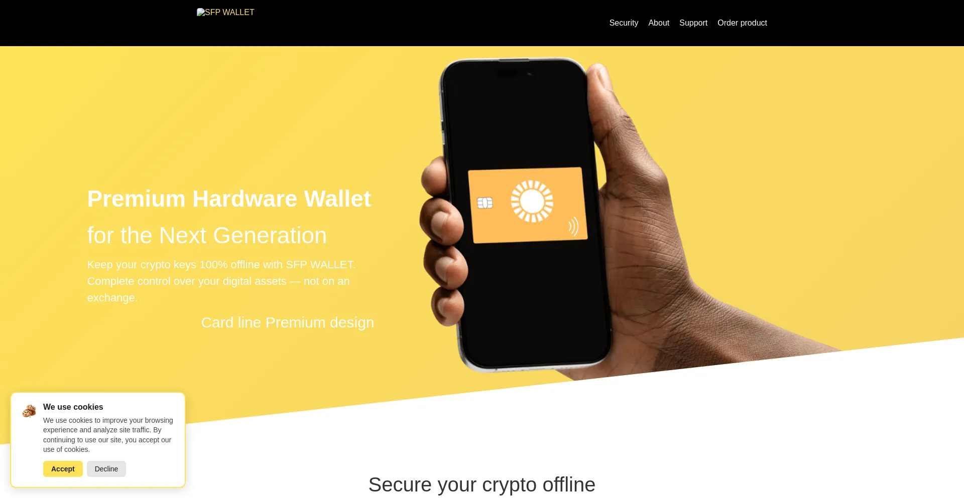 Website screenshot of Sfpwallet.org