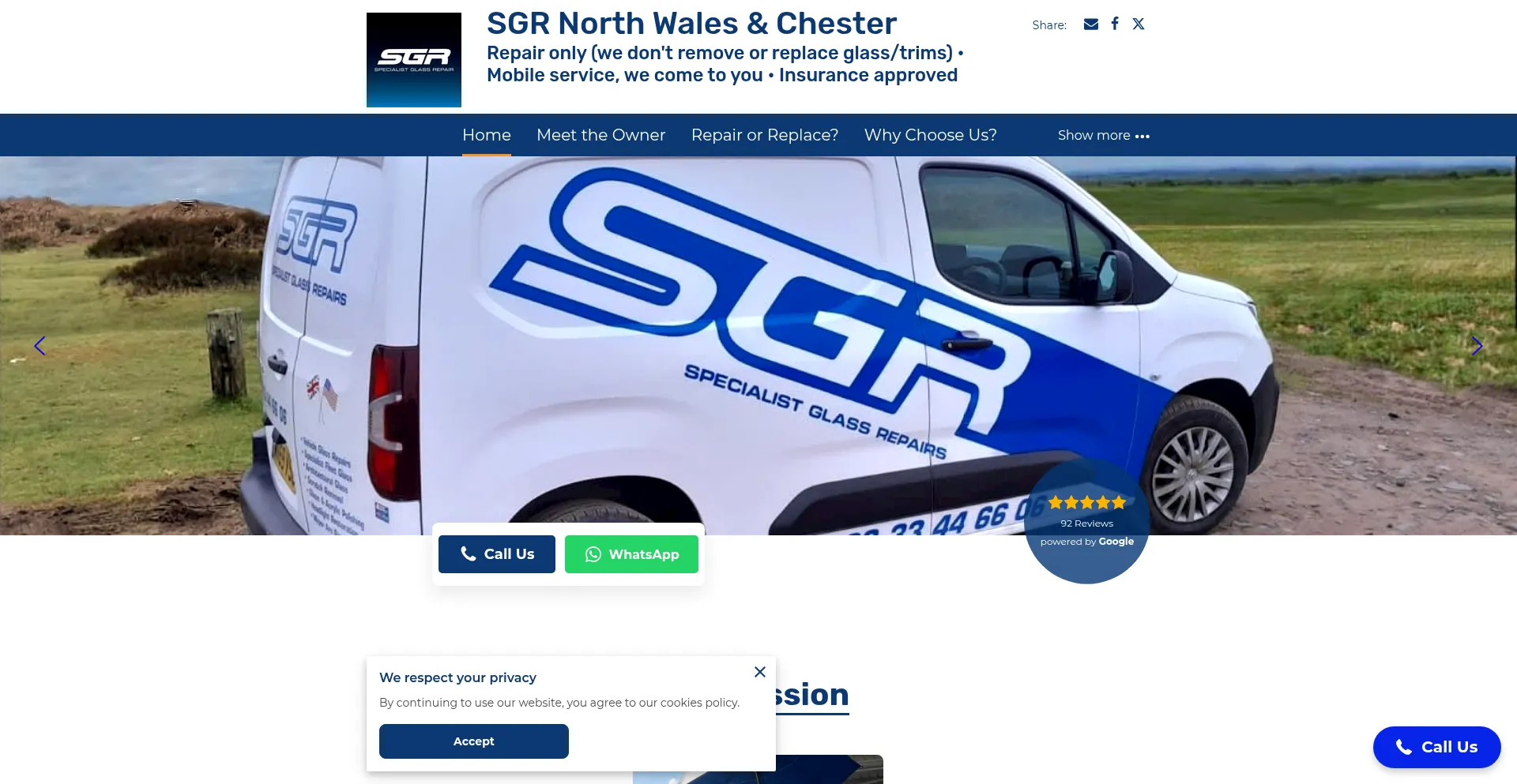 Website screenshot of Sgrnorthwales.co.uk