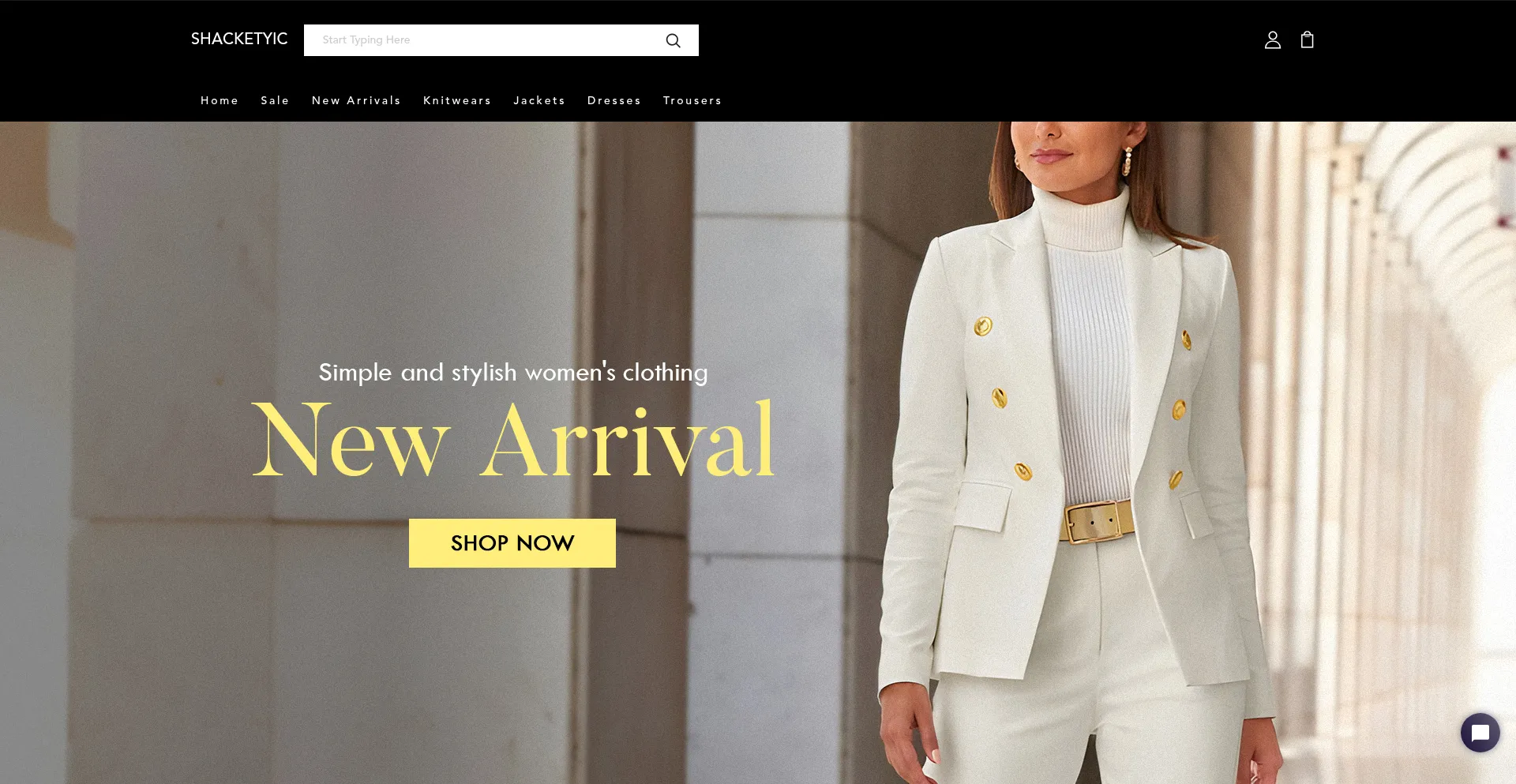 Website screenshot of Shacketyic.com