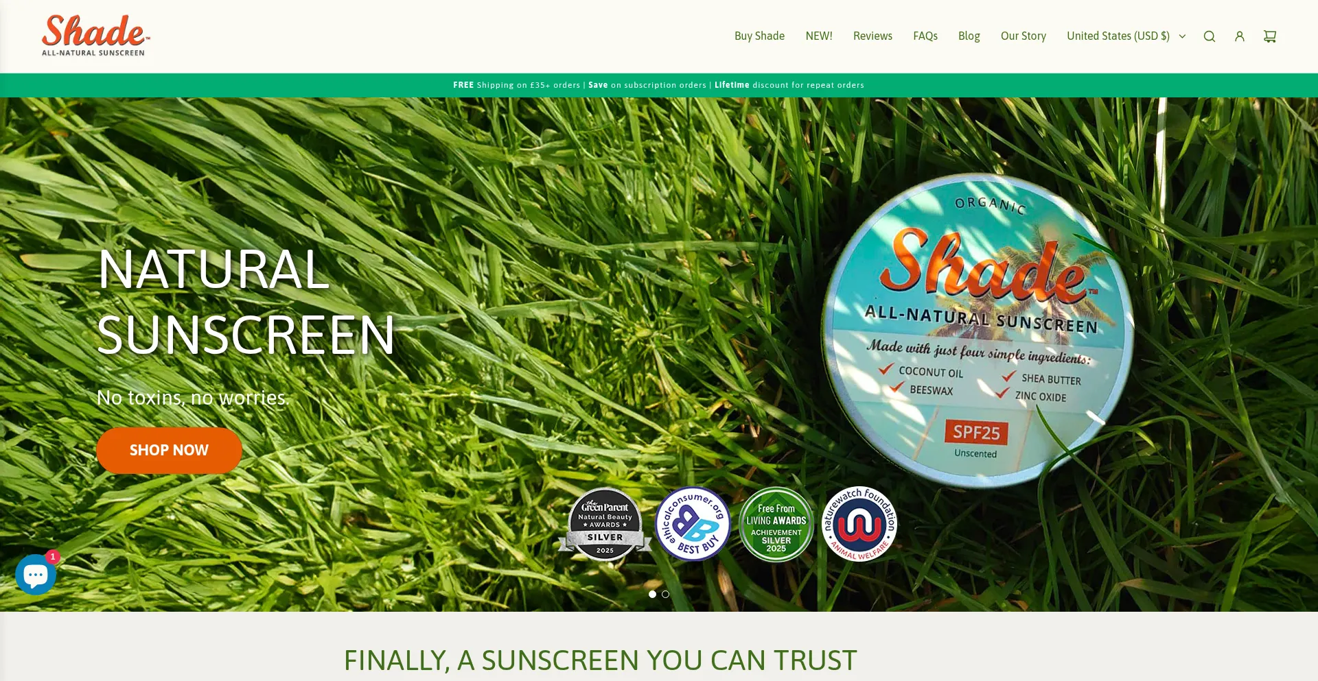 Shadecream.com