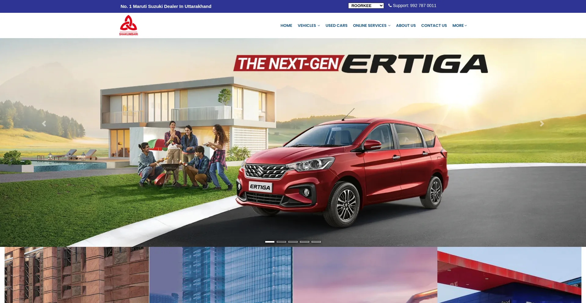 Website screenshot of Shakumbariauto.com