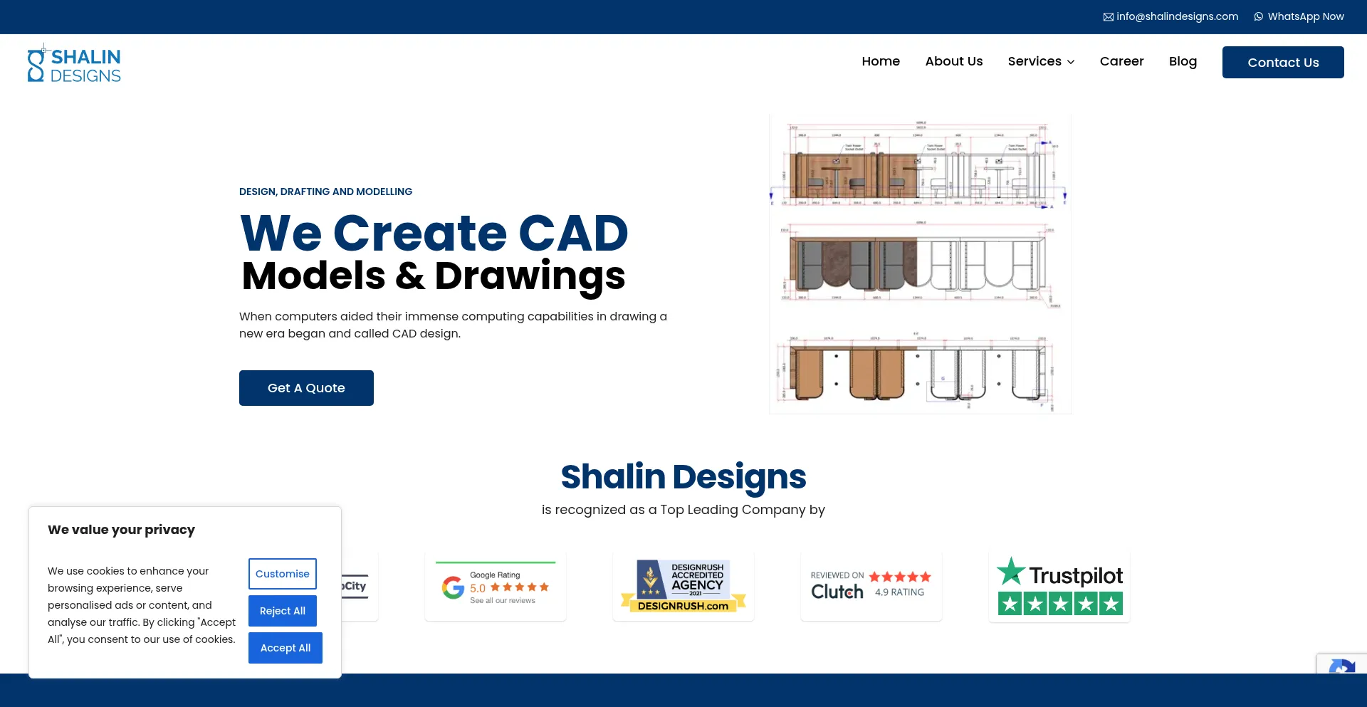 Shalindesigns.com Screenshot