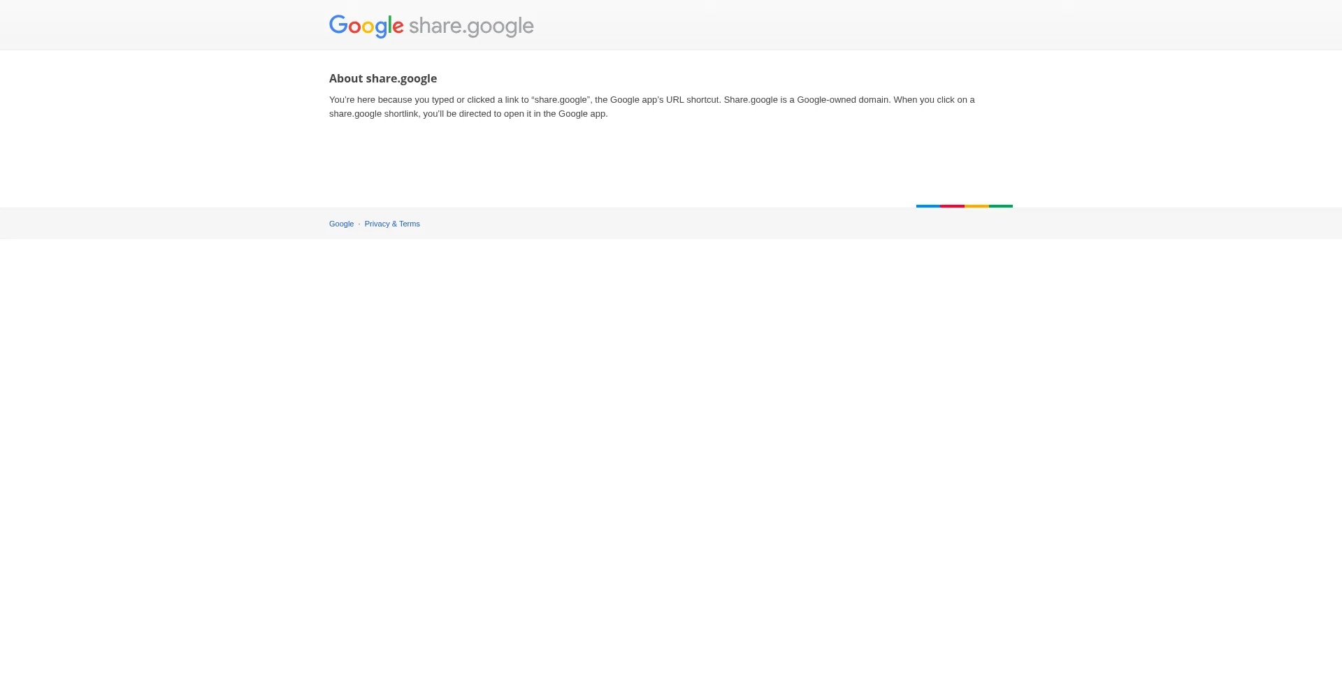 Website screenshot of Share.google