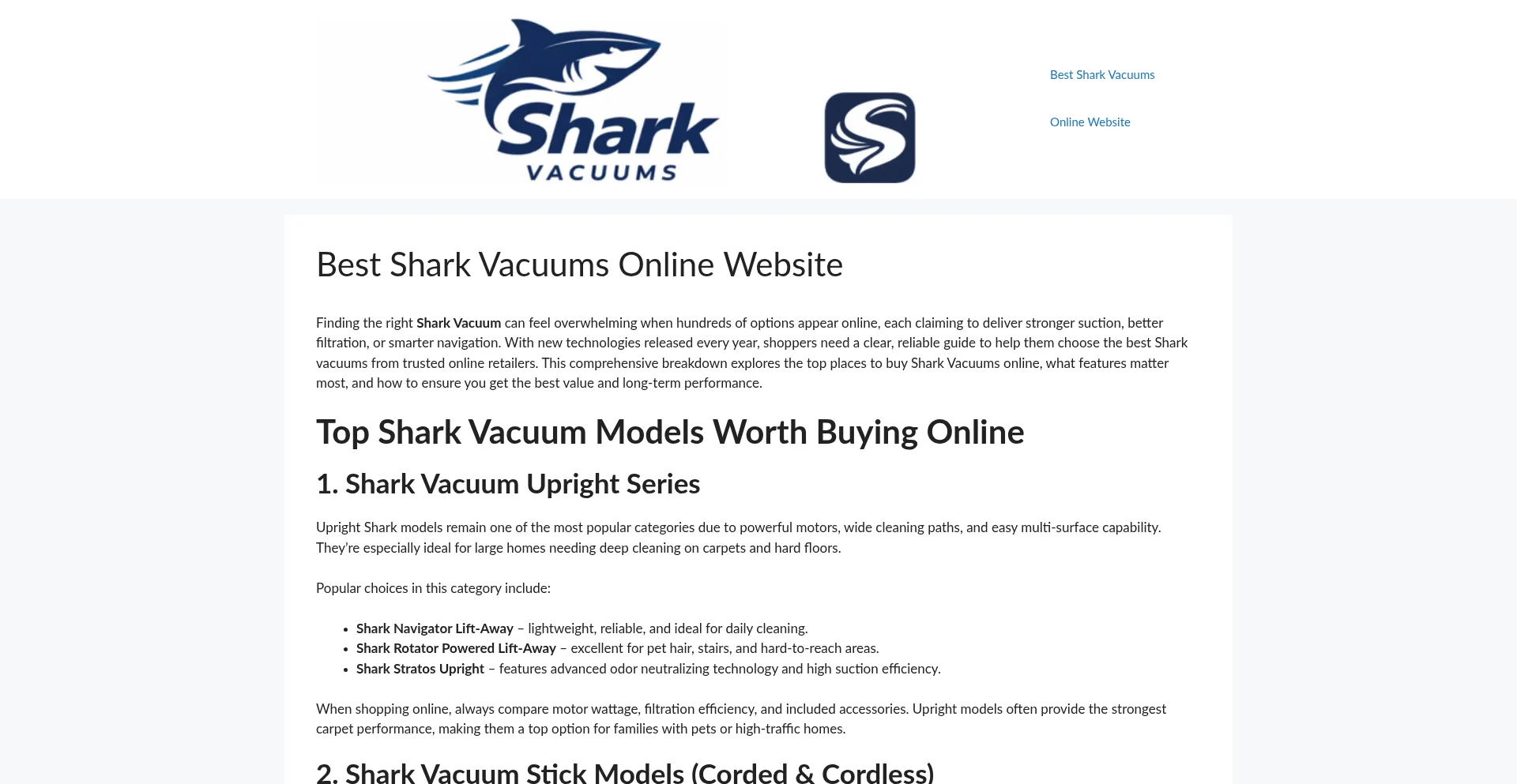 Shark-vacuums.com