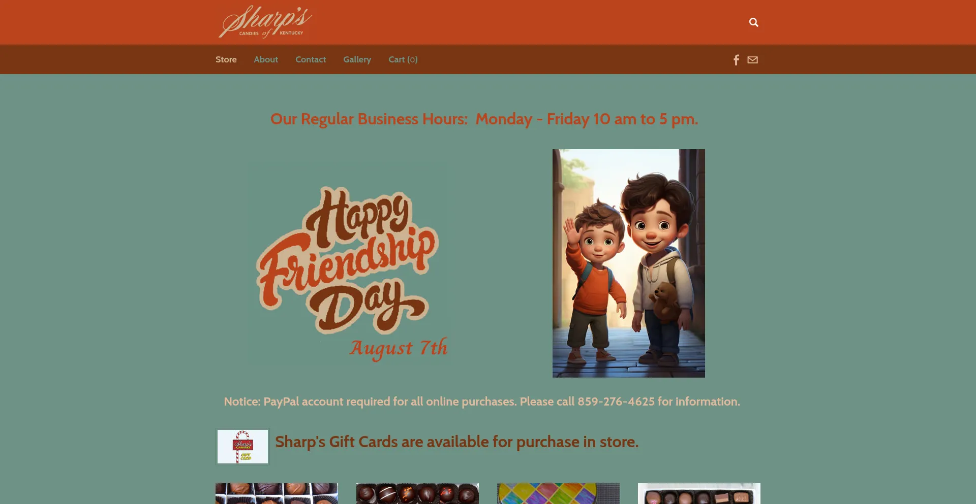 Website screenshot of Sharpscandies.com