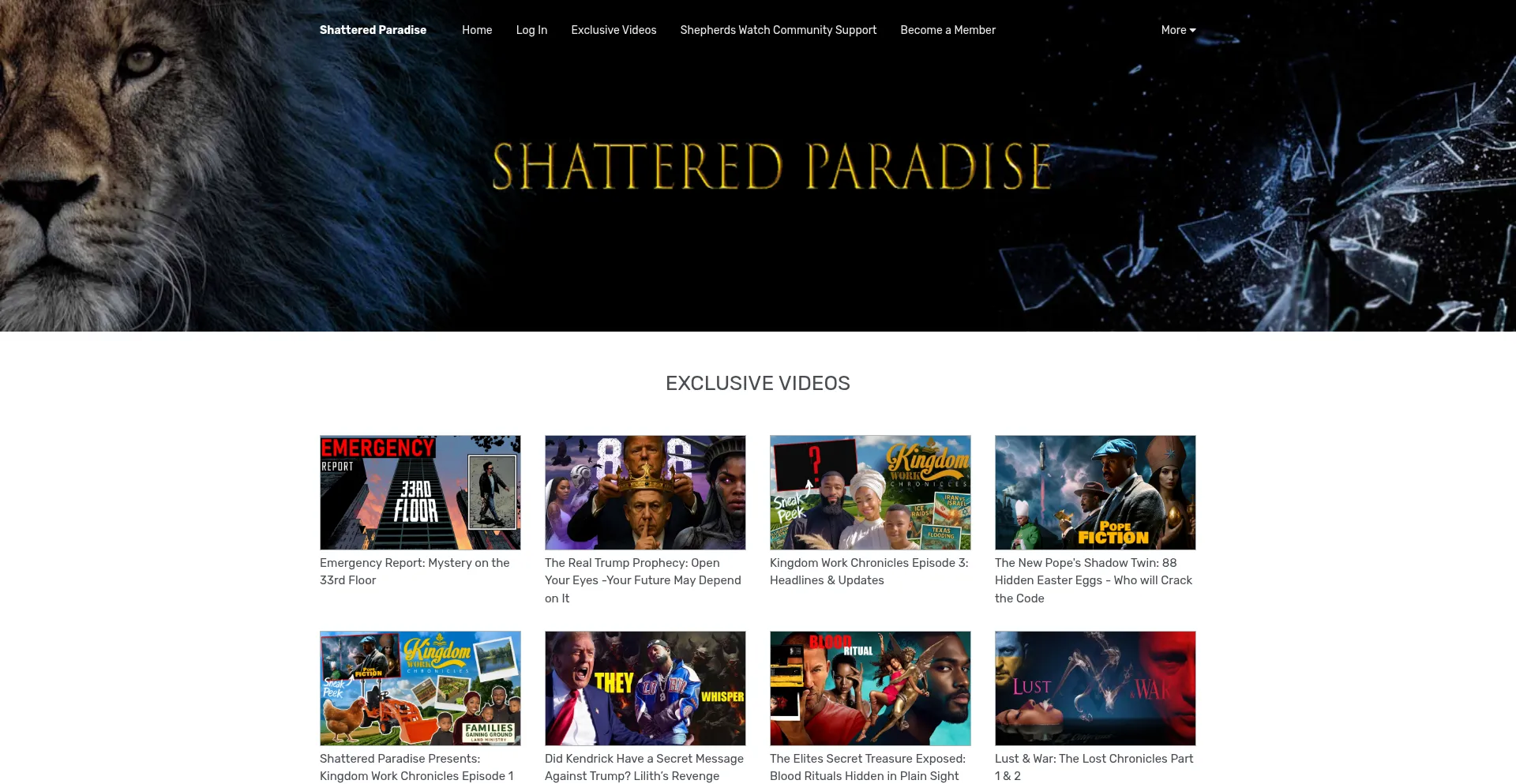 Shatteredparadise.com Screenshot