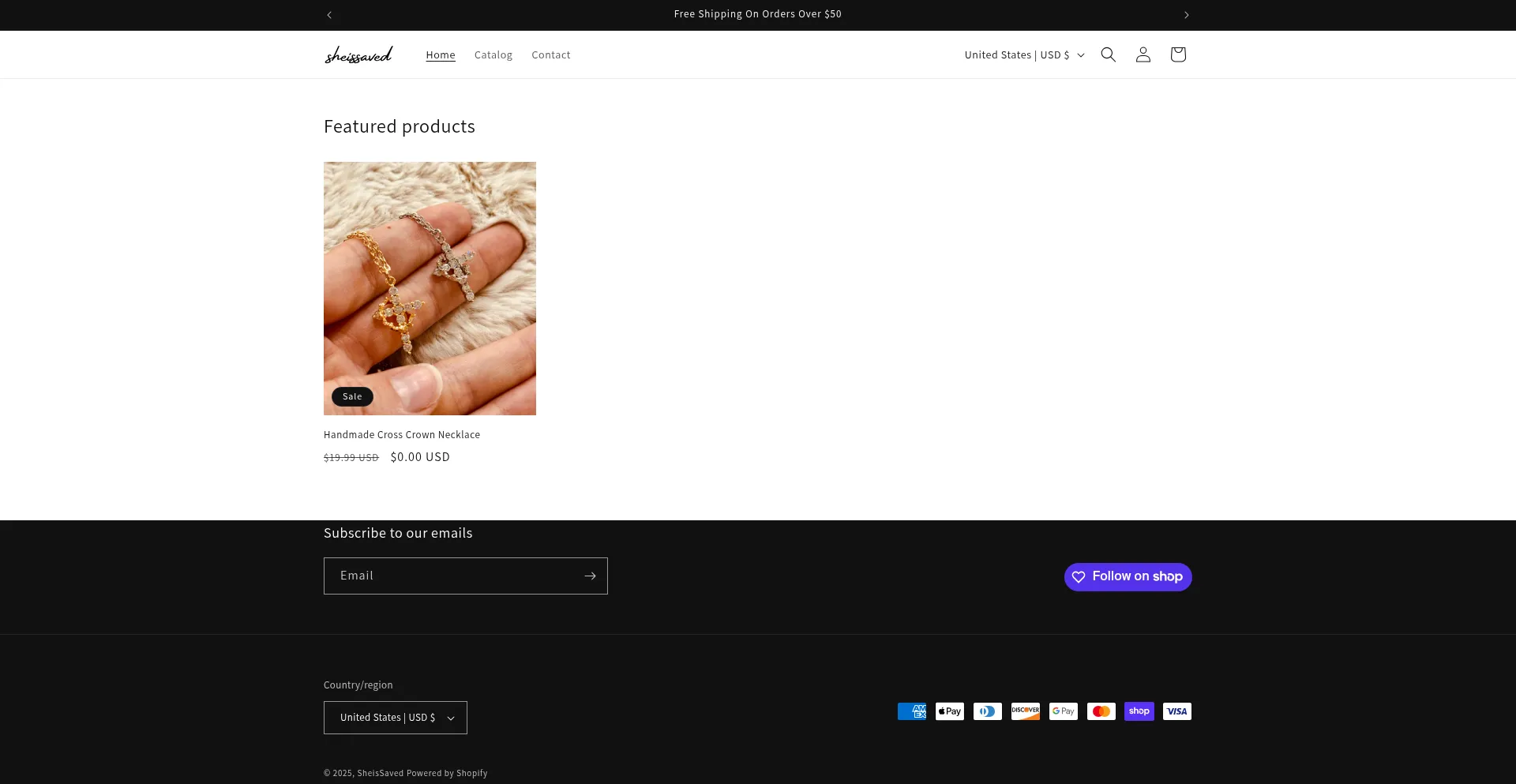 Website screenshot of Sheissavedco.com