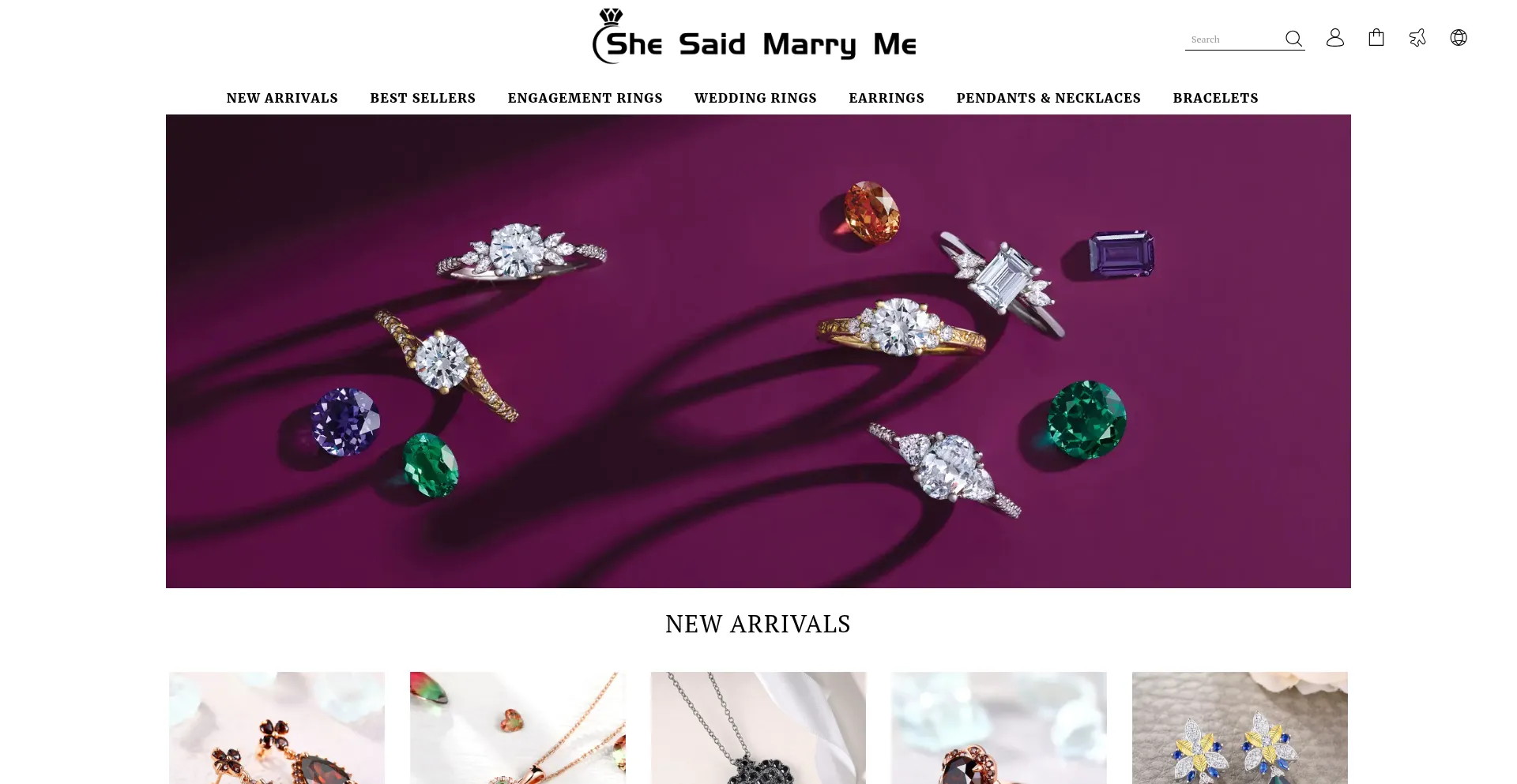 Website screenshot of Shesaidmarryme.com