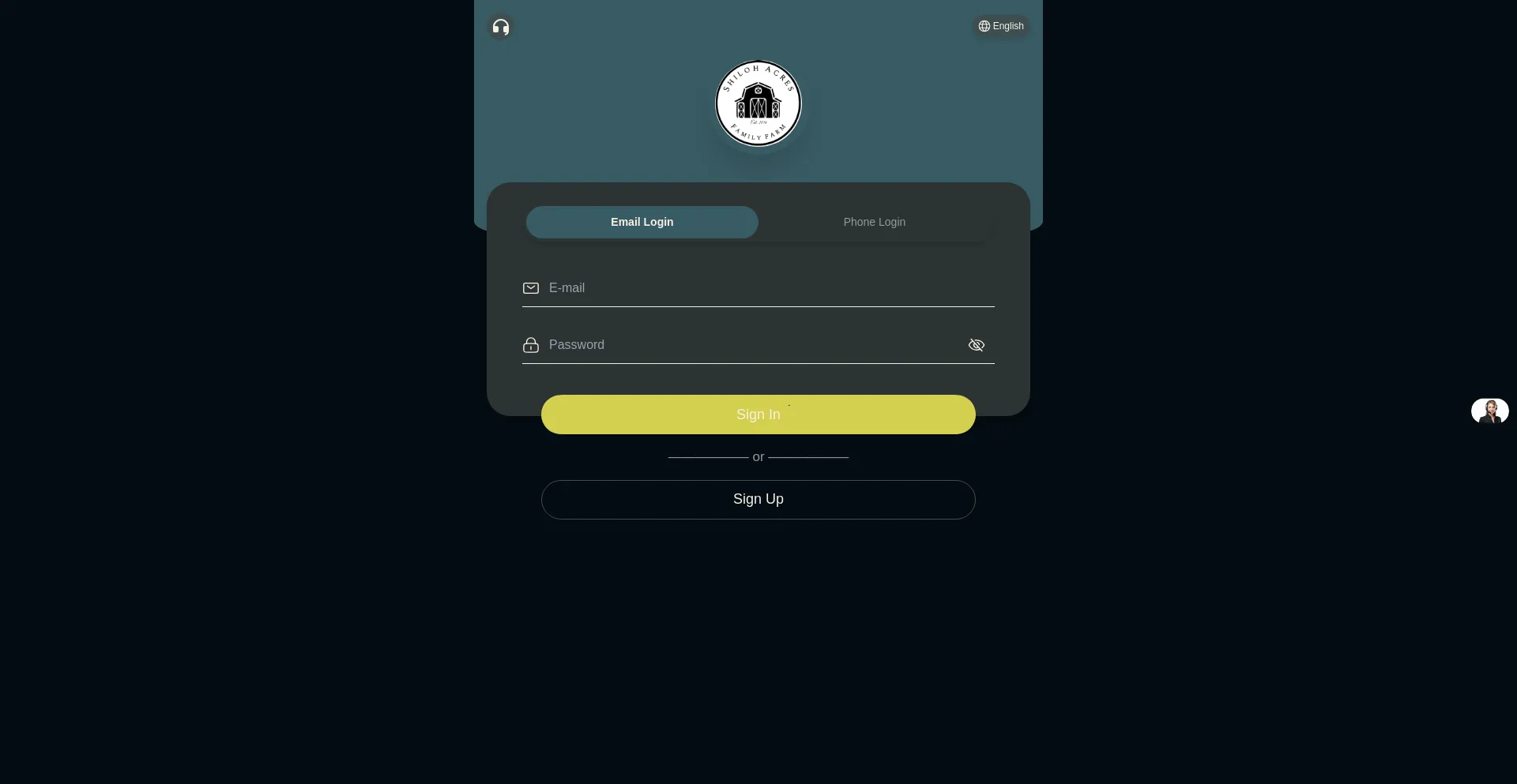 Website screenshot of Shilohfarmm.com