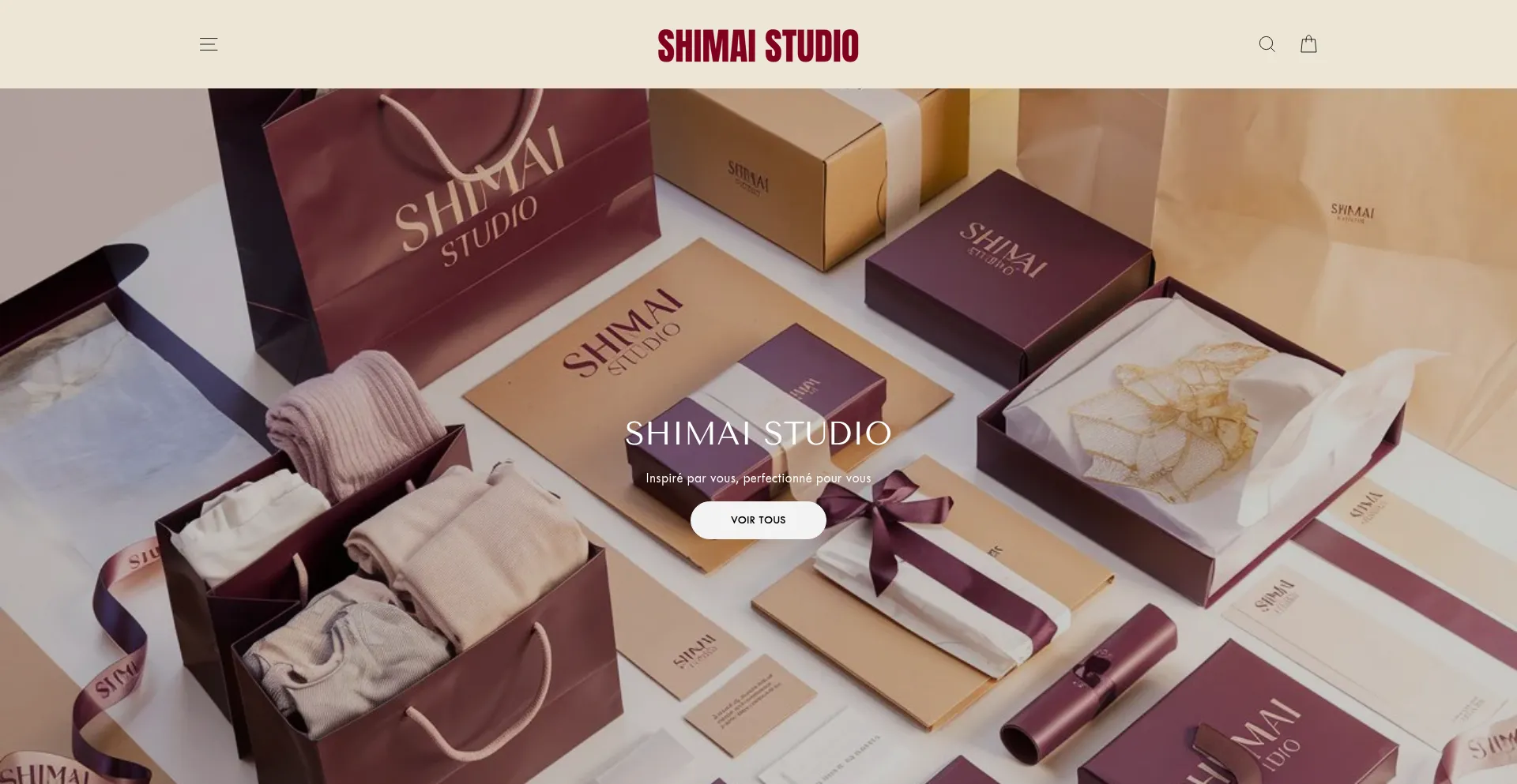 Website screenshot of Shimaistudio.fr