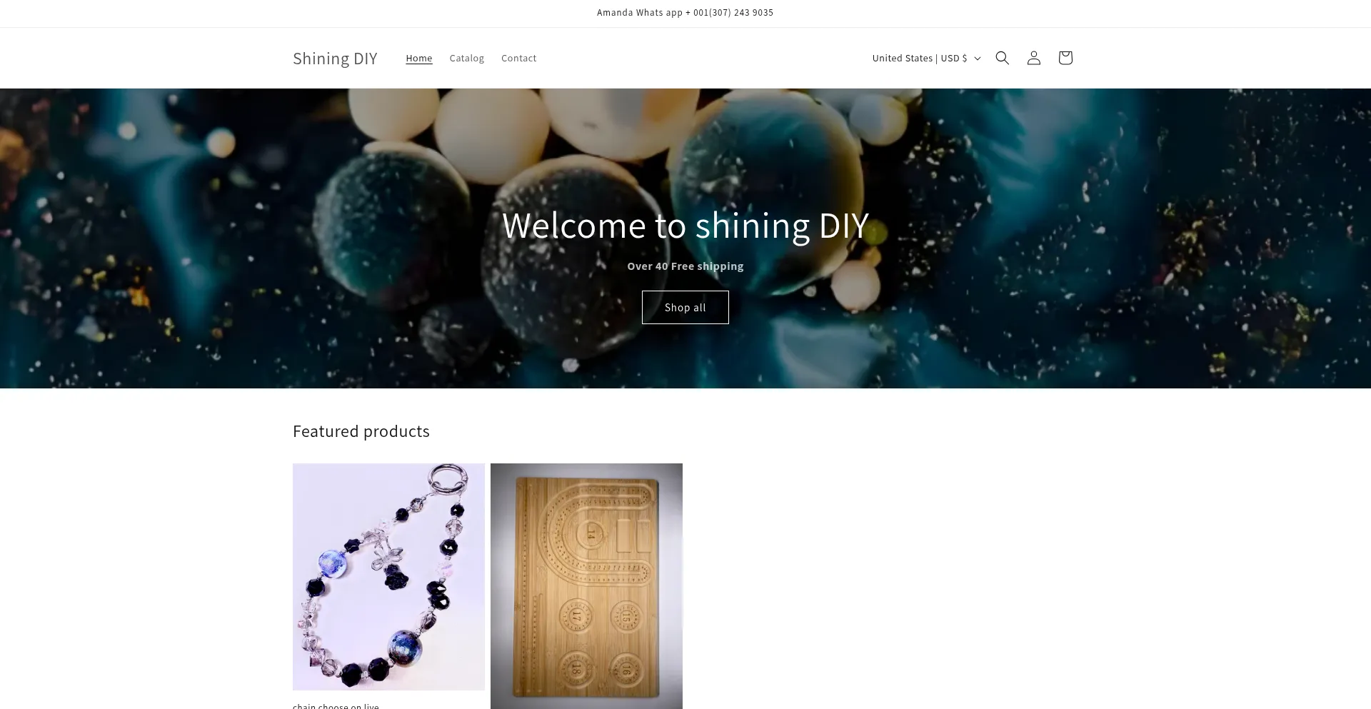 Website screenshot of Shiningdiy.com