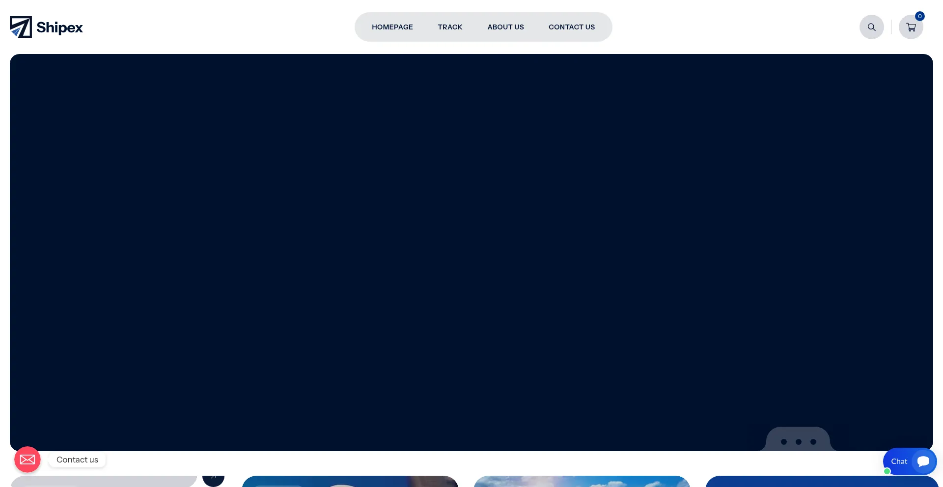 Website screenshot of Shipexexpresscourier.com