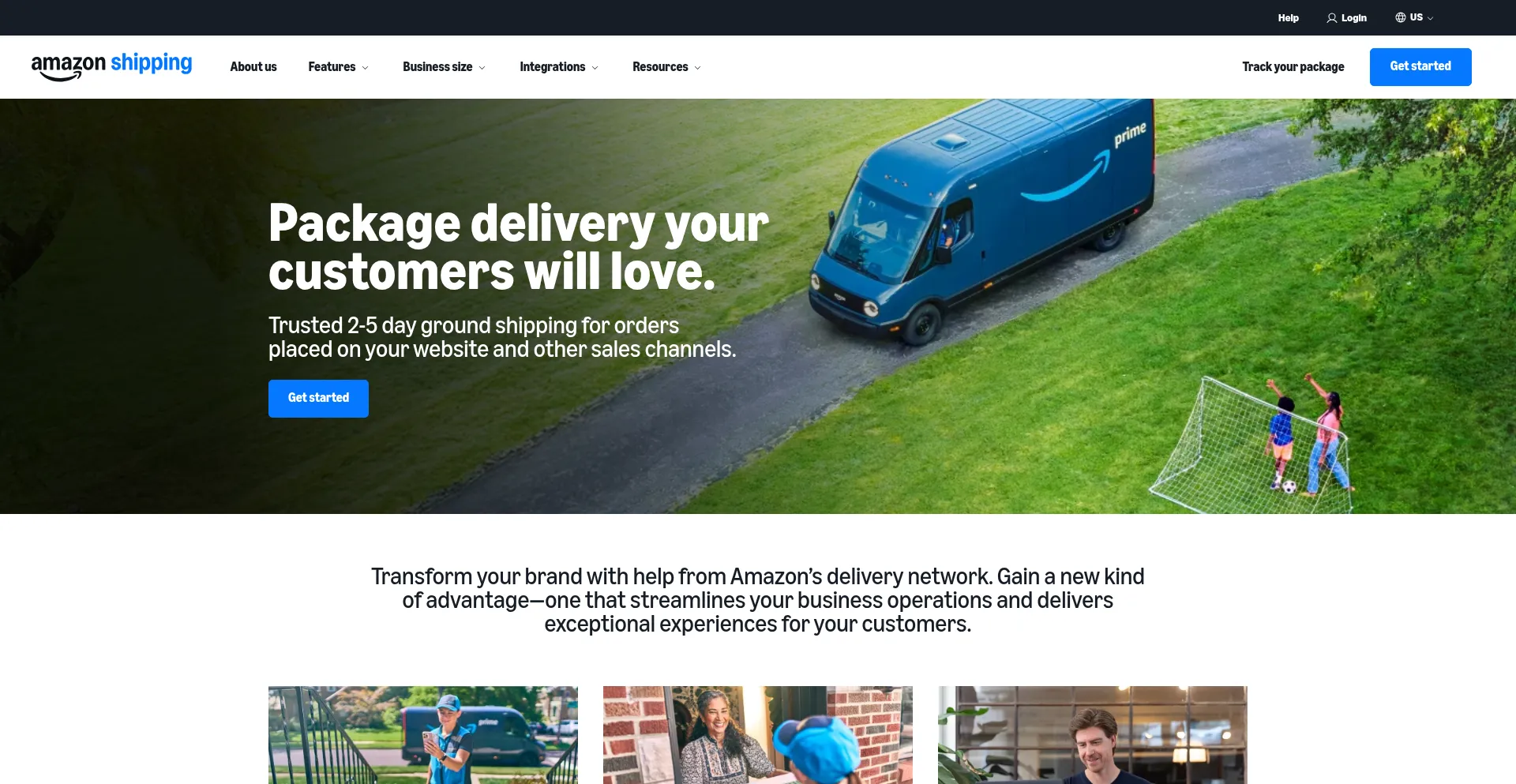 Shipping.amazon.com Screenshot