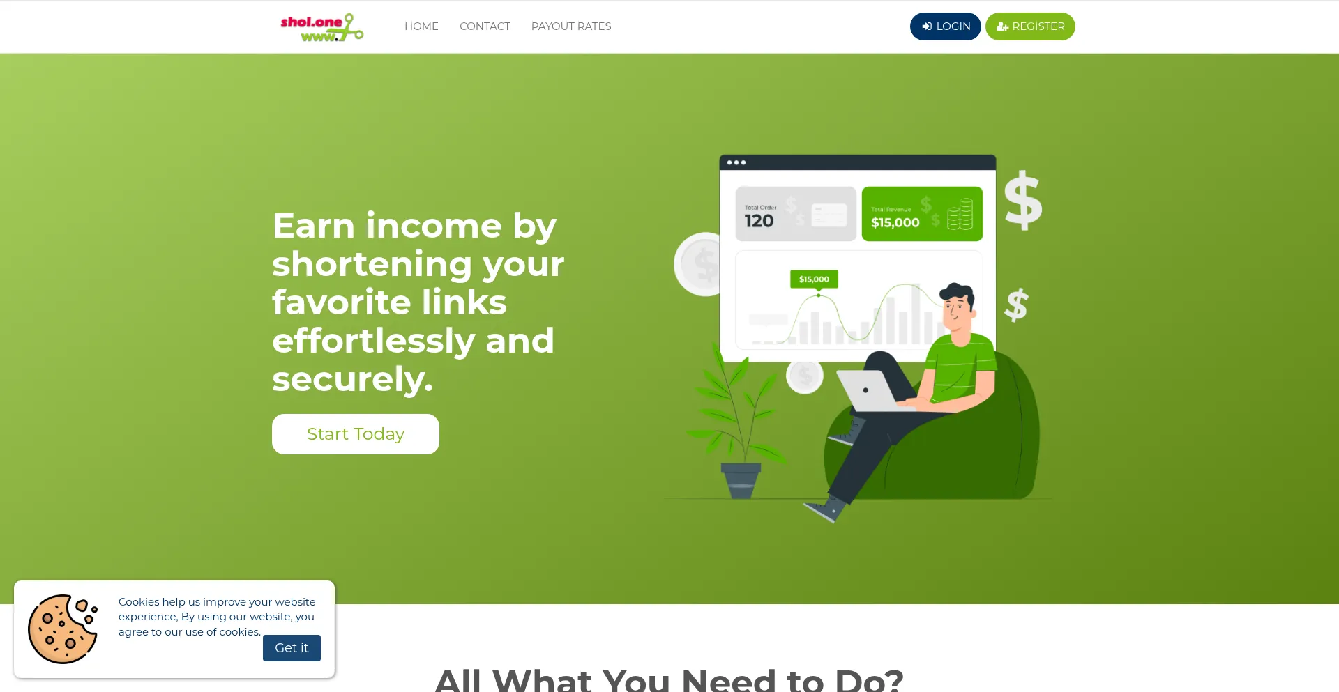 Website screenshot of Shol.one