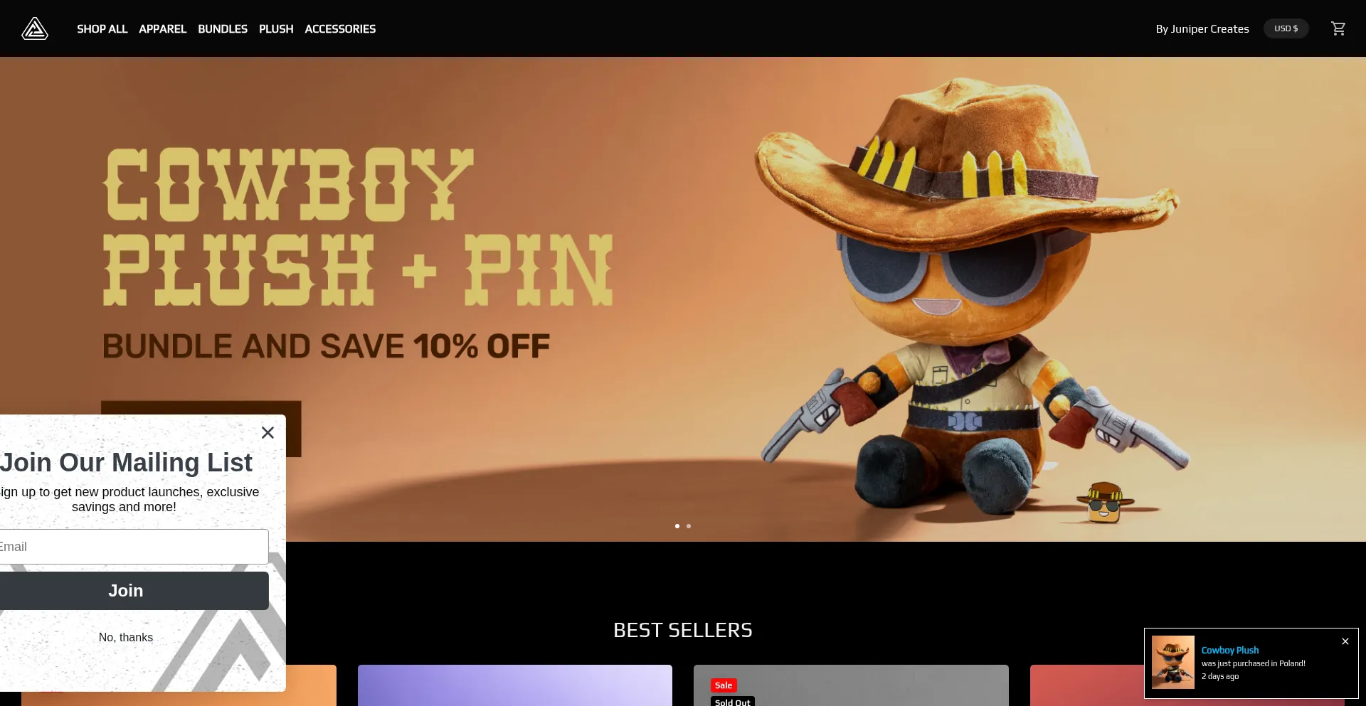 Website screenshot of Shop.paradoxum.games