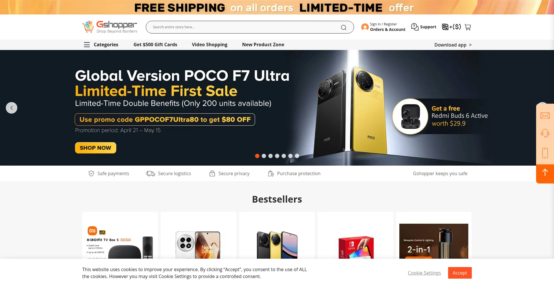 Website screenshot of Shopbeyond.com
