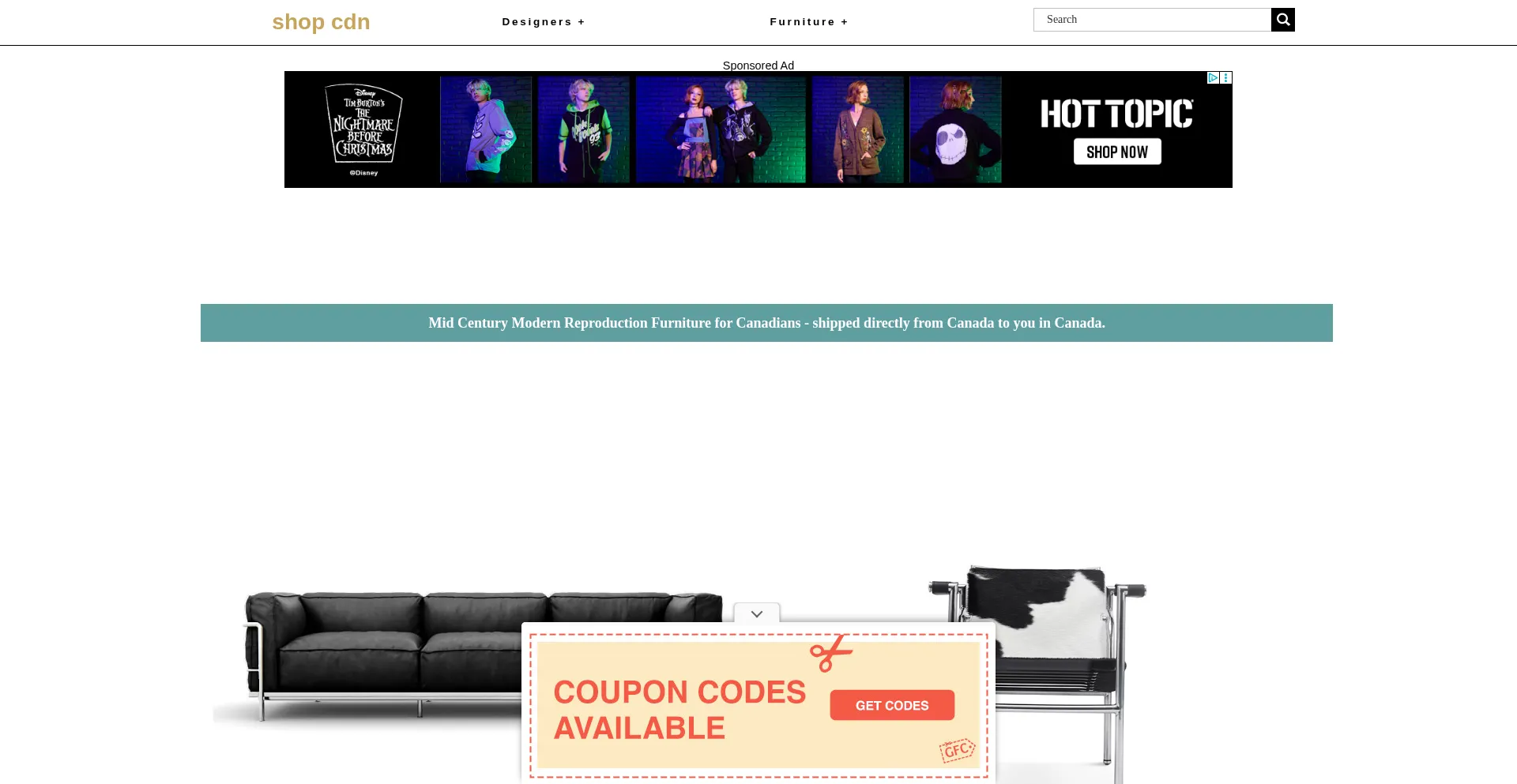 Website screenshot of Shopcdn.ca