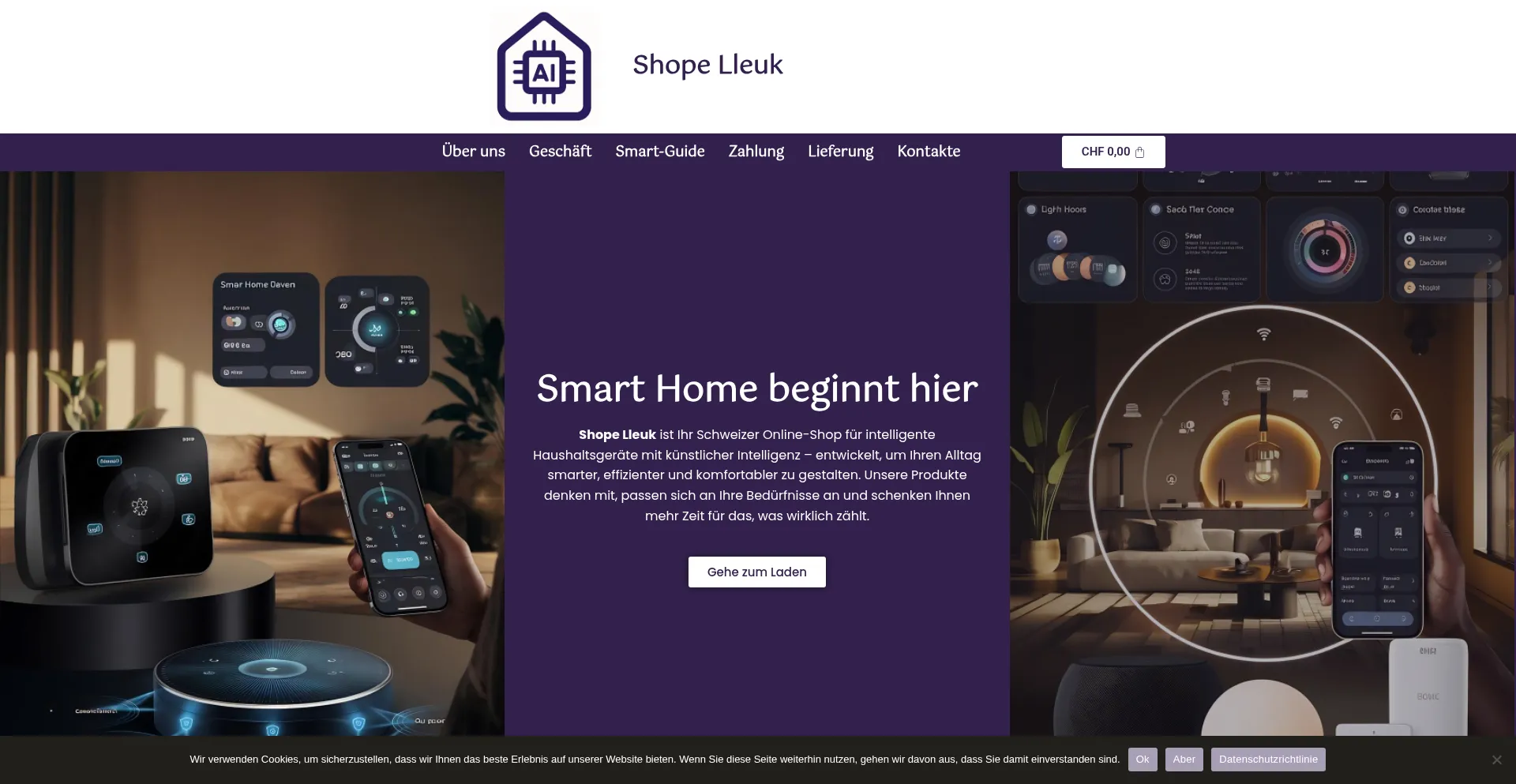 Website screenshot of Shopelleuk.com