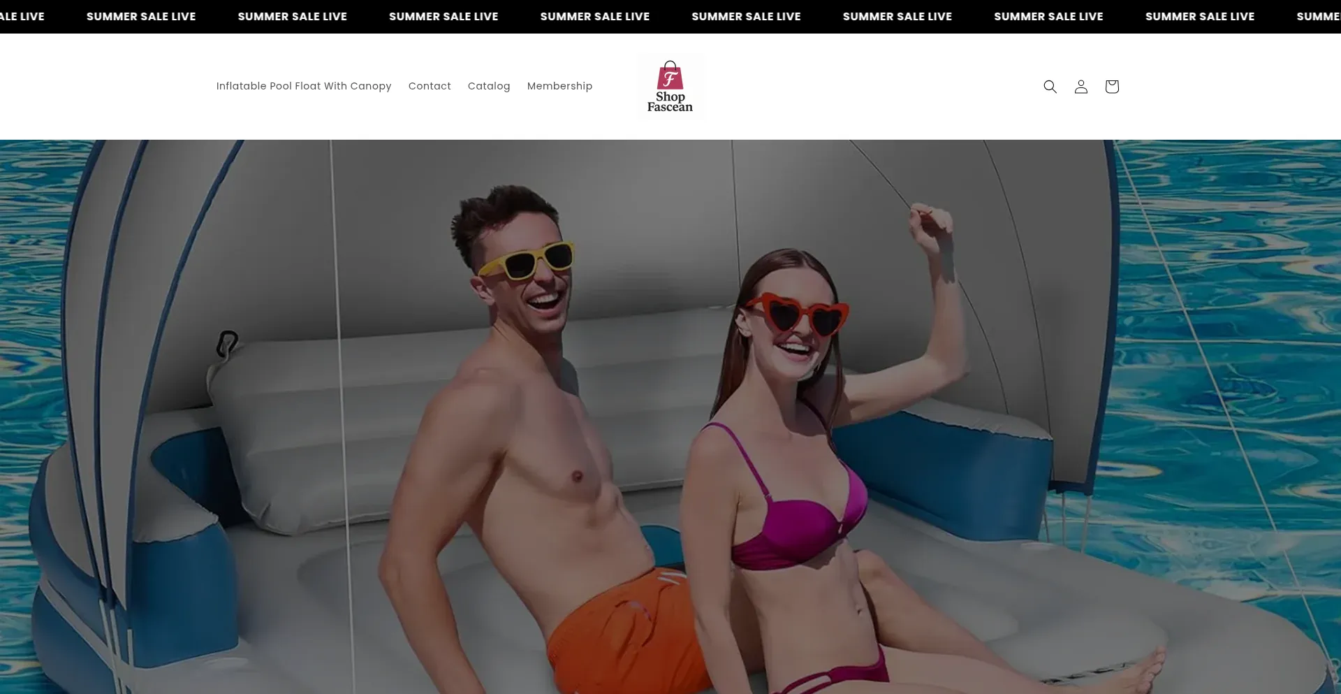 Website screenshot of Shopfascean.store