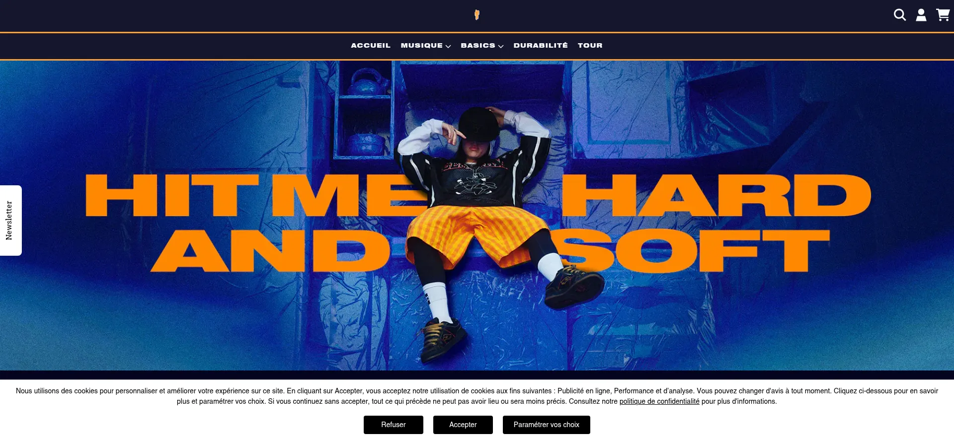Website screenshot of Shopfrbillieeilish.com