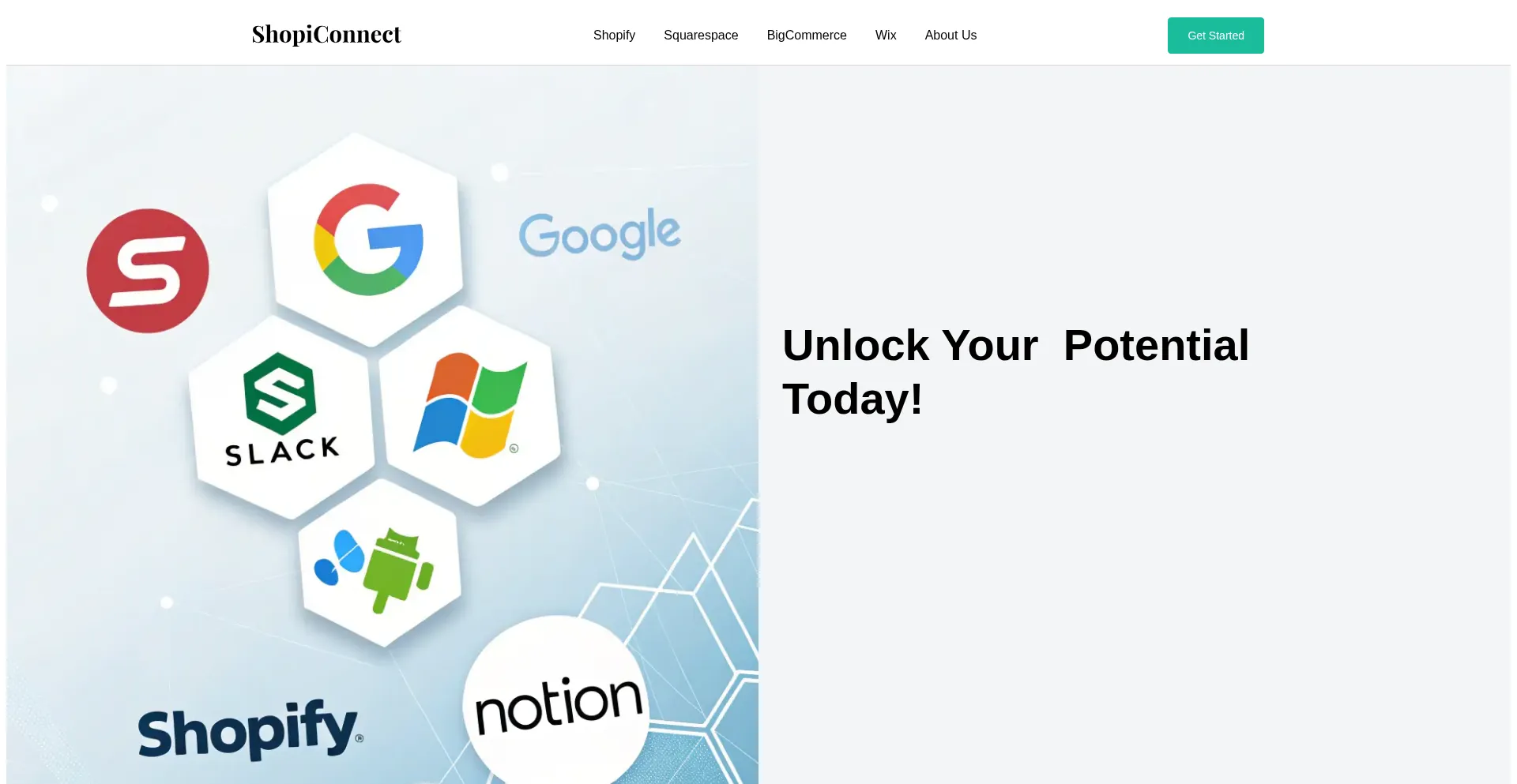 Website screenshot of Shopi-connect.cc