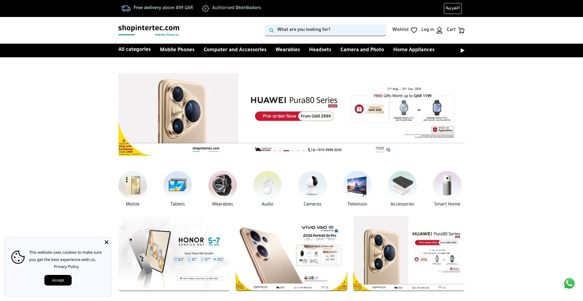 Website screenshot of Shopintertec.com