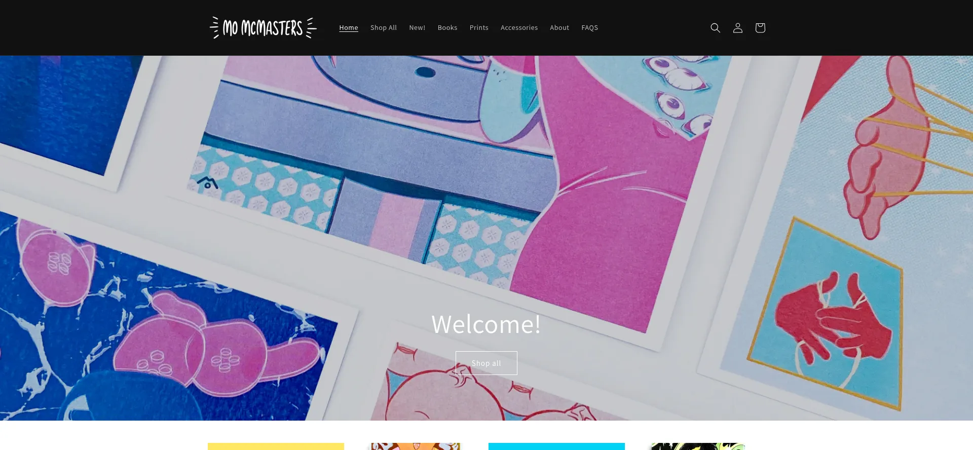 Website screenshot of Shopmomcmasters.com