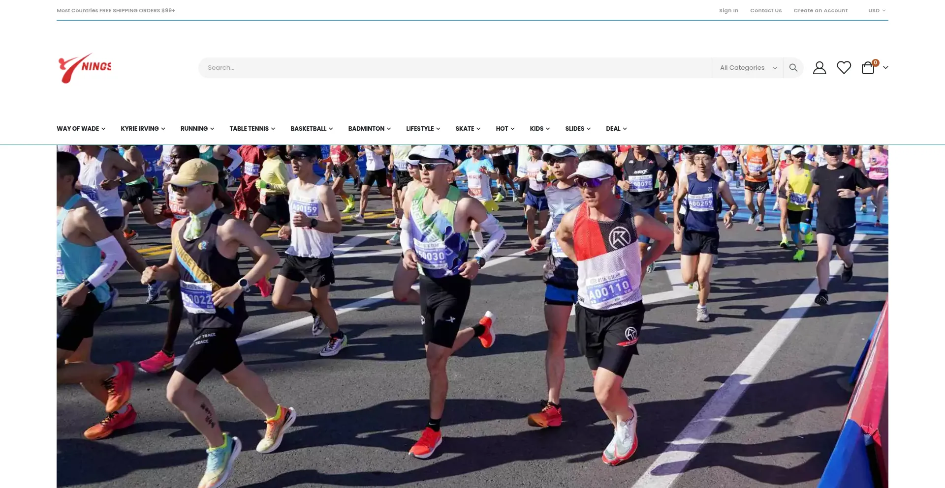 Website screenshot of Shopnings.com