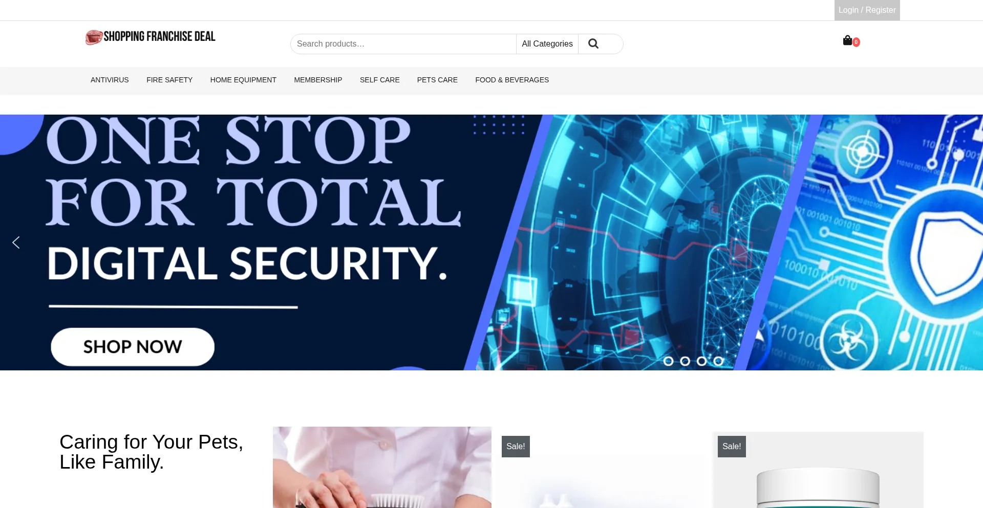 Website screenshot of Shoppingfranchisedeal.com