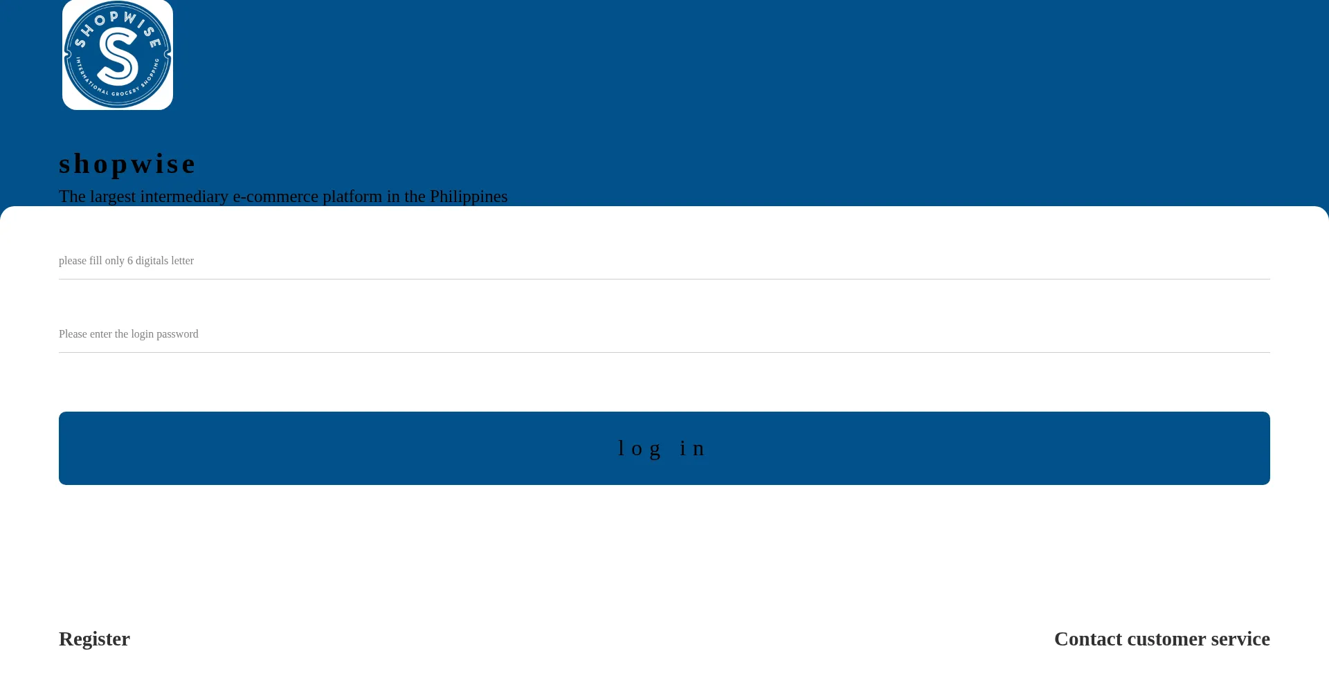 Website screenshot of Shopwise.work