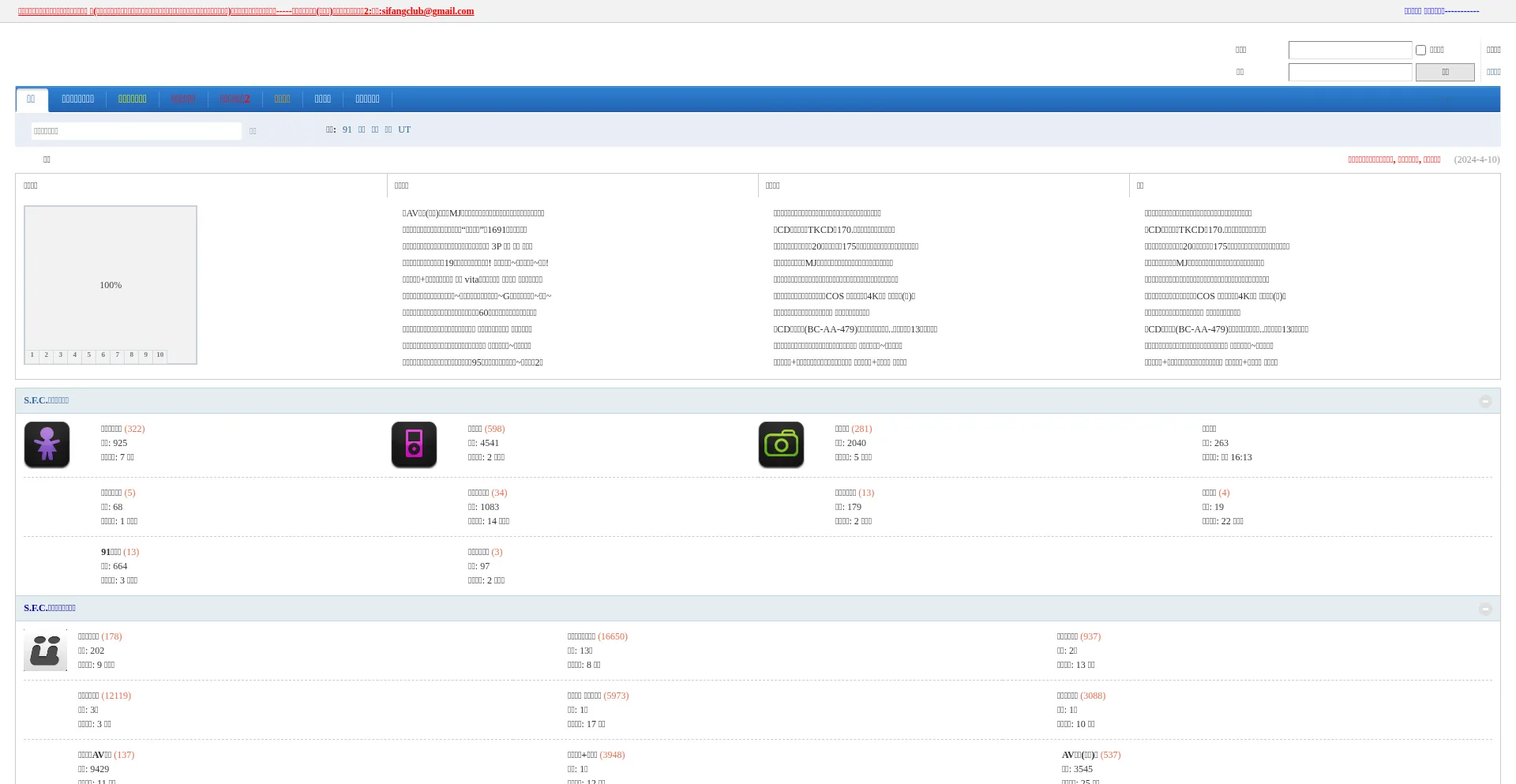 Website screenshot of Sifangclub.com