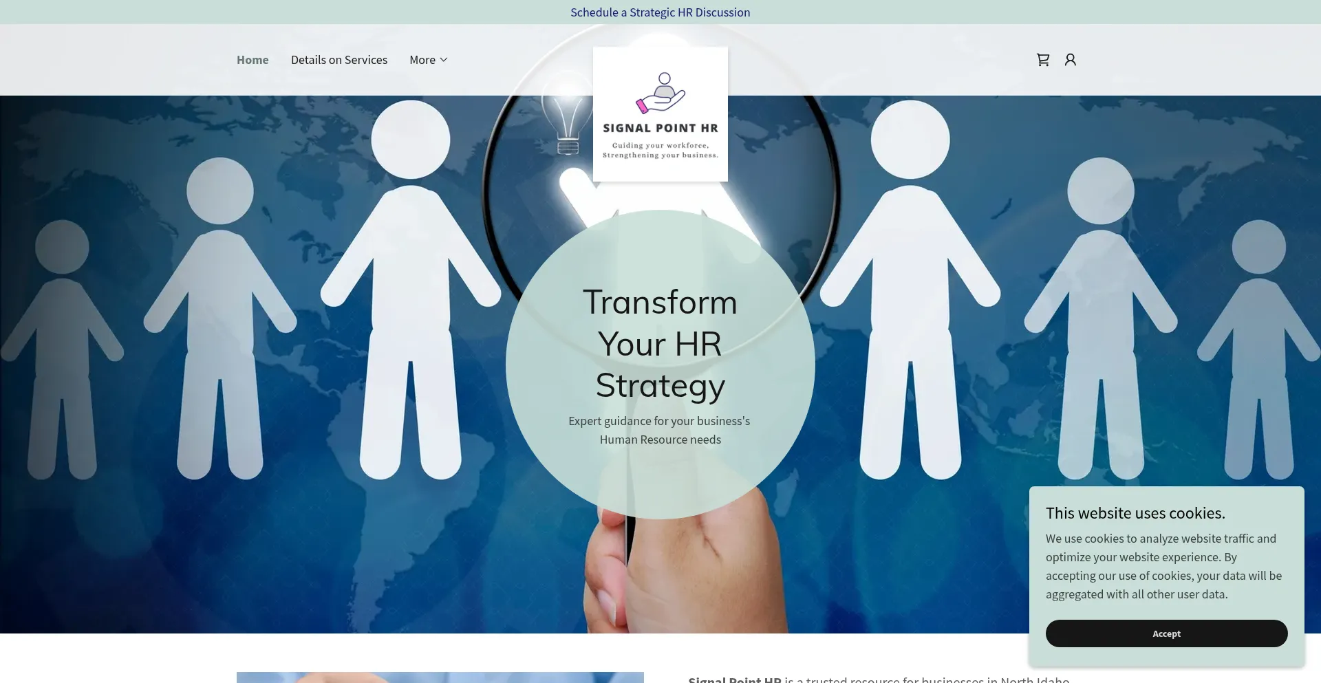 Website screenshot of Signalpointhr.com