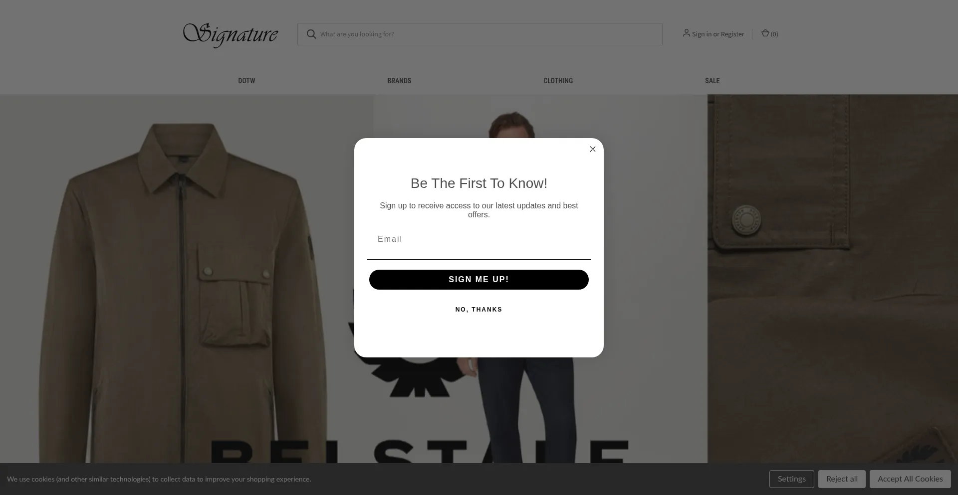 Signature-menswear.com Screenshot