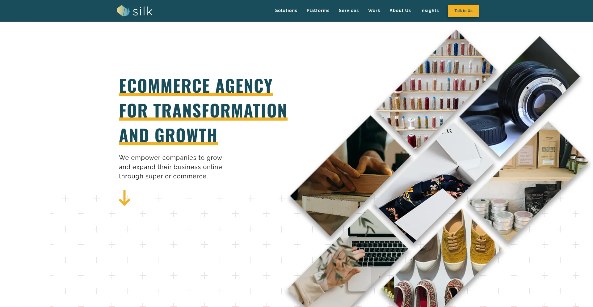 Website screenshot of Silkcommerce.com