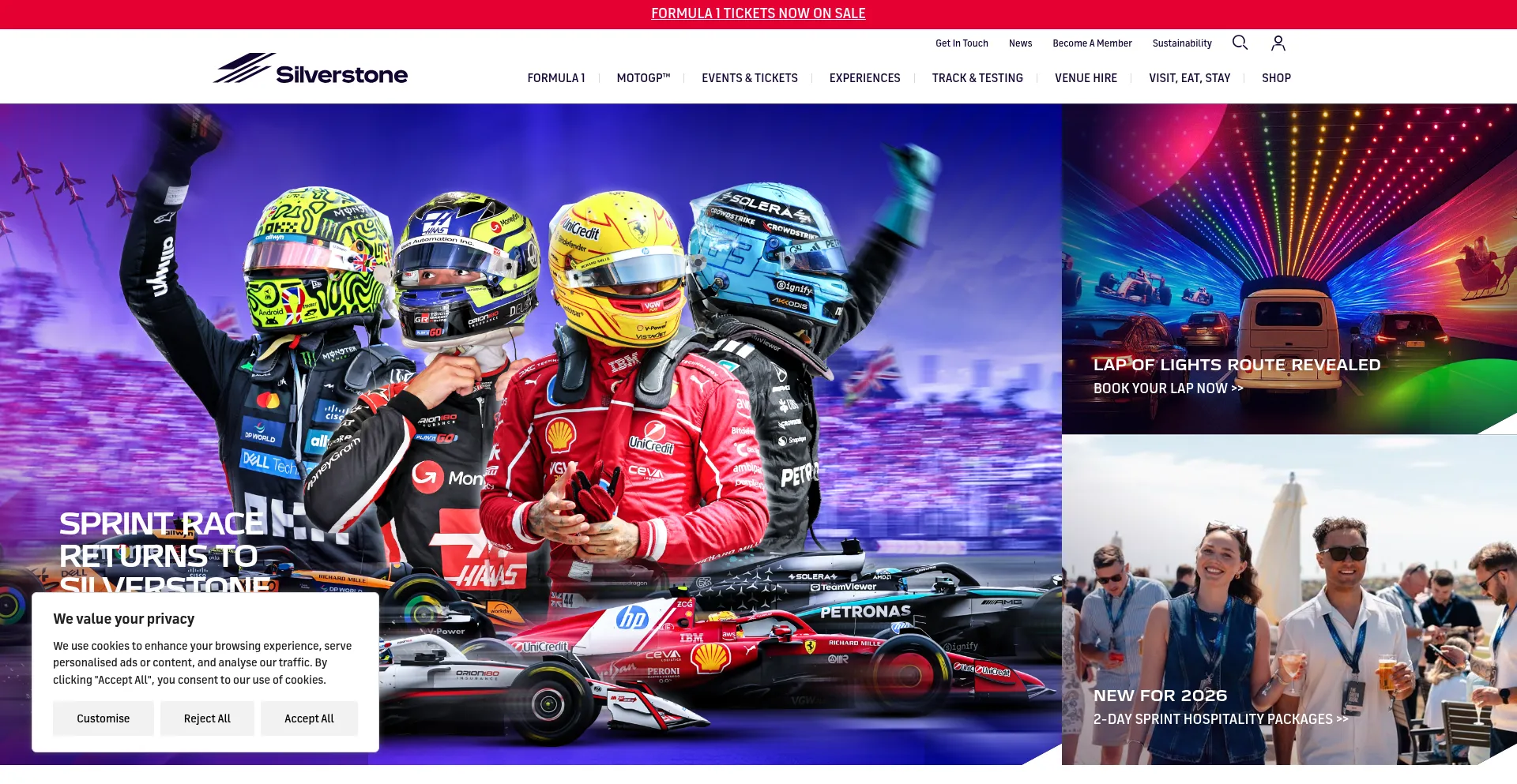 Silverstone.co.uk Screenshot
