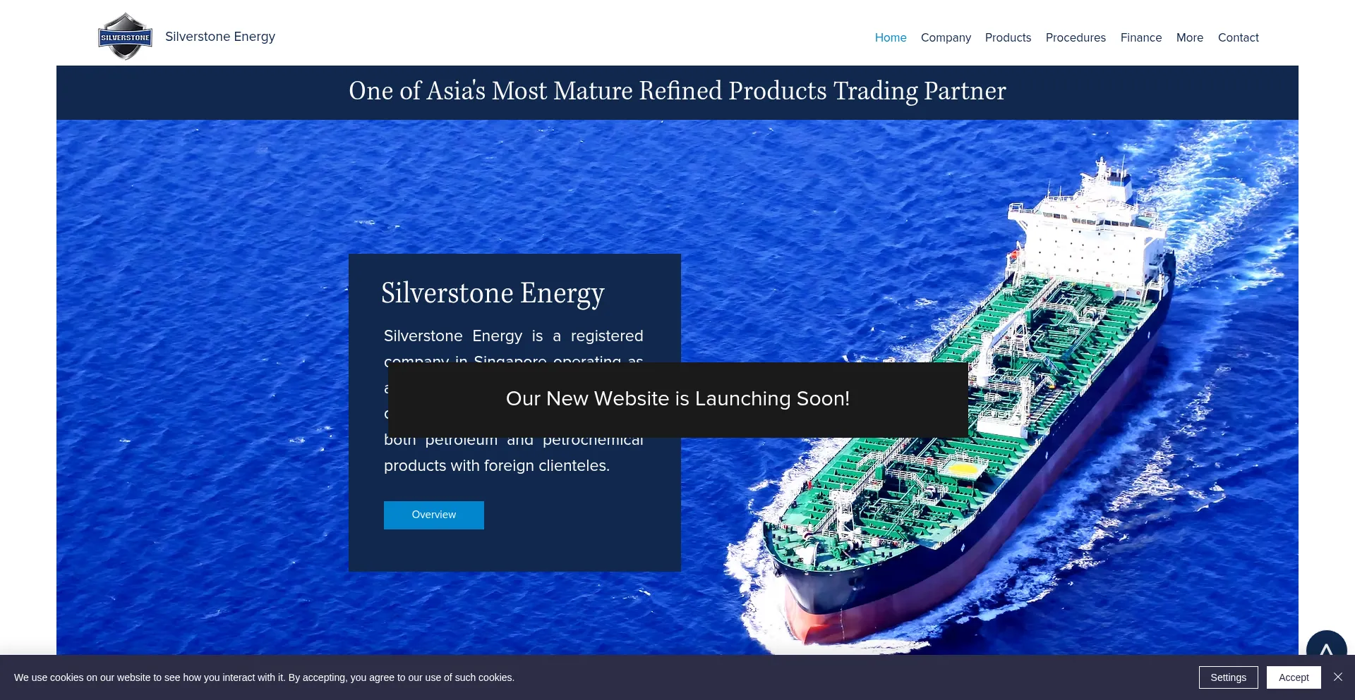 Website screenshot of Silverstone.energy