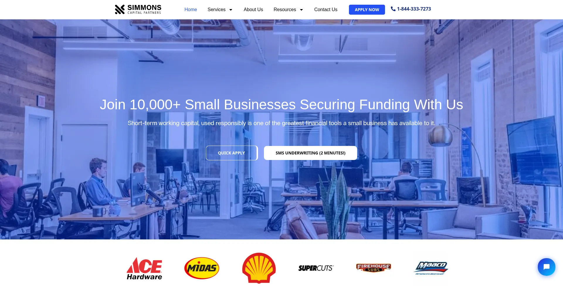 Simmonscap.com Screenshot