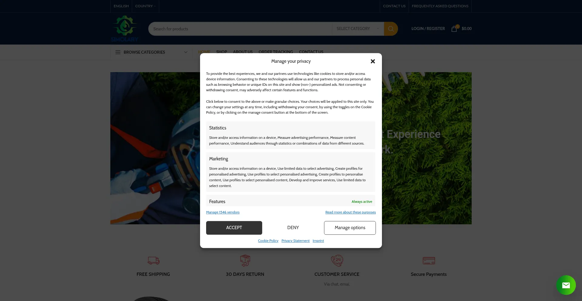 Website screenshot of Simolary.com
