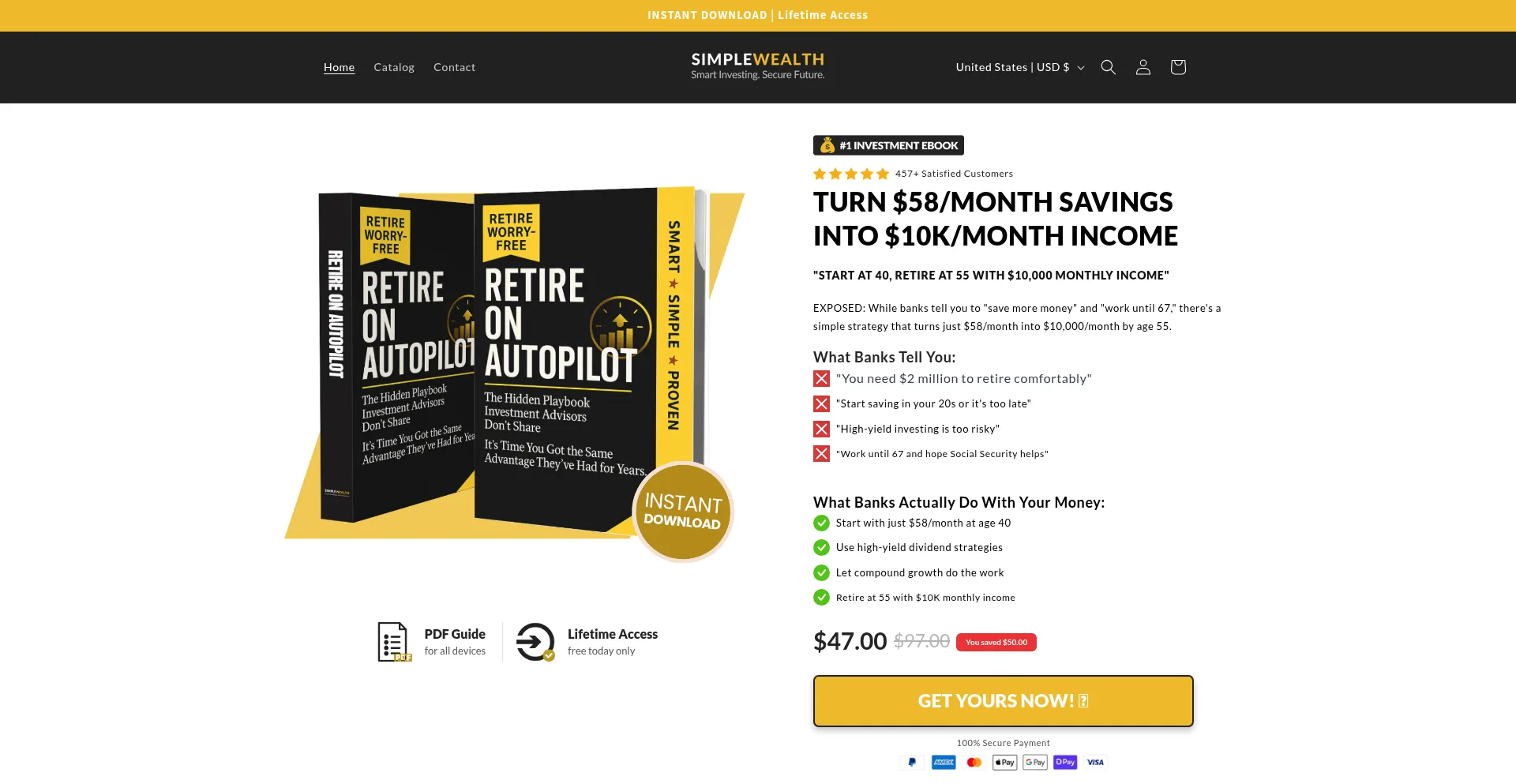 Website screenshot of Simplewealthforyou.com
