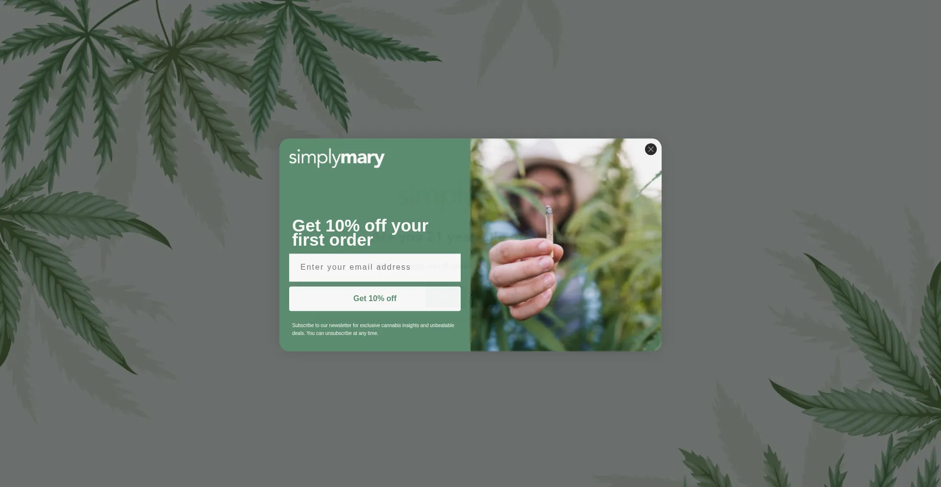 Website screenshot of Simplymary.com