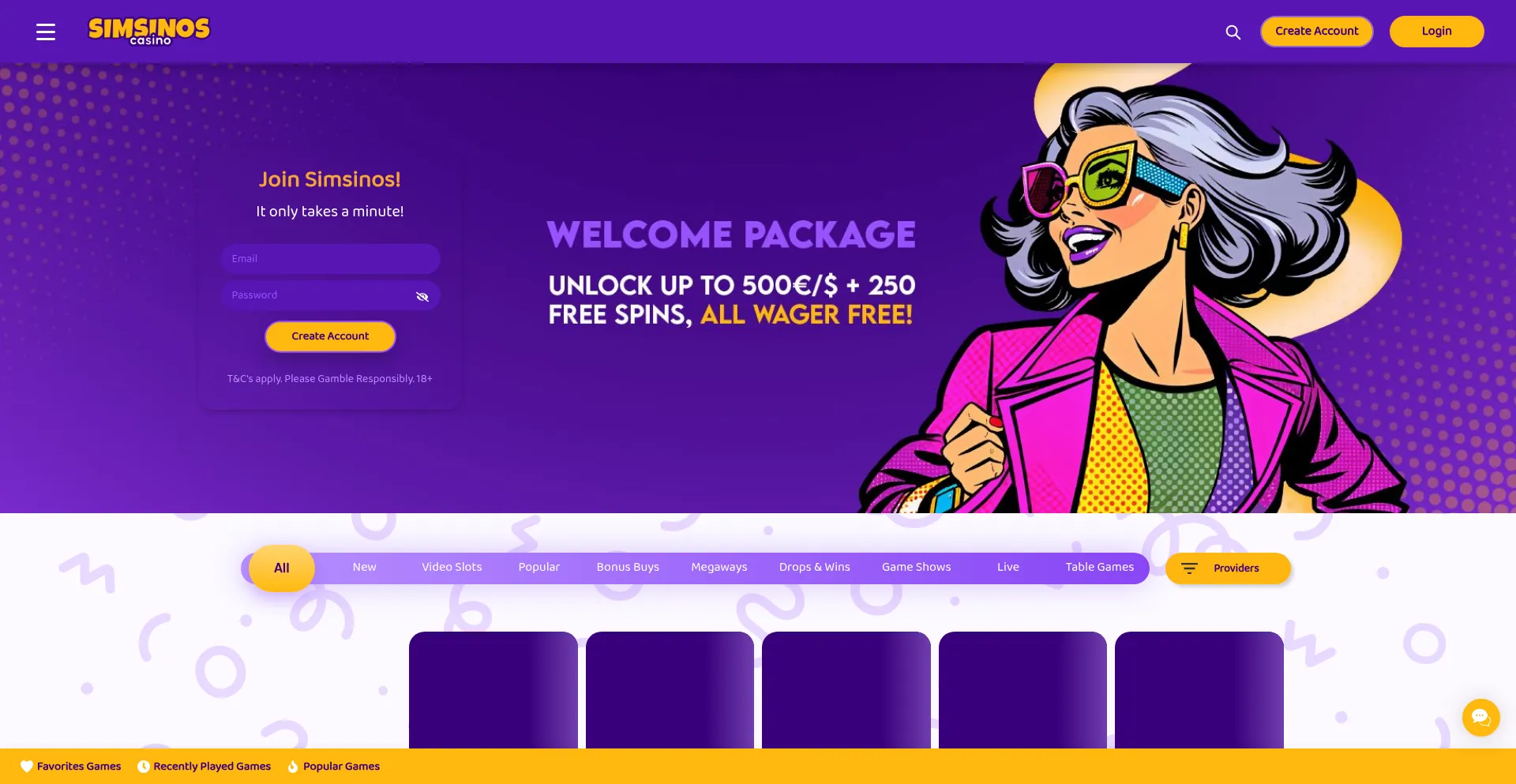 Website screenshot of Simsinos76.com