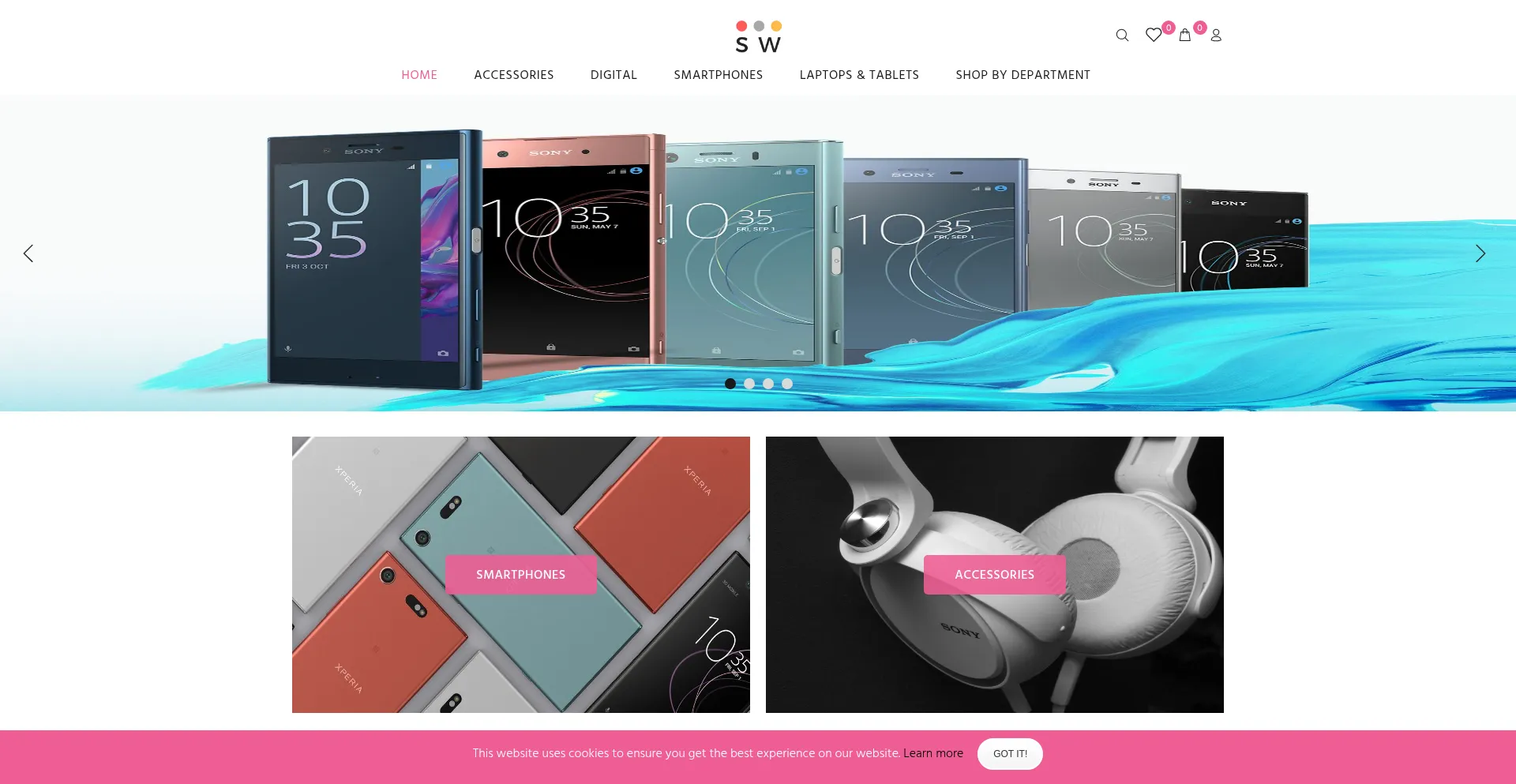 Website screenshot of Sinewine.com