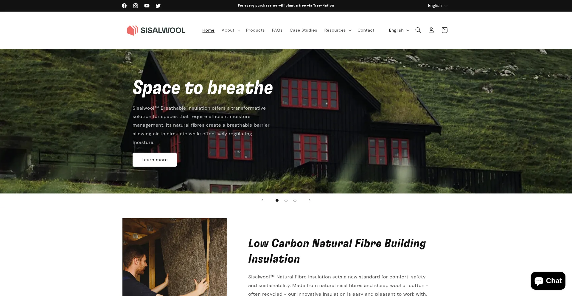 Website screenshot of Sisalwool.com