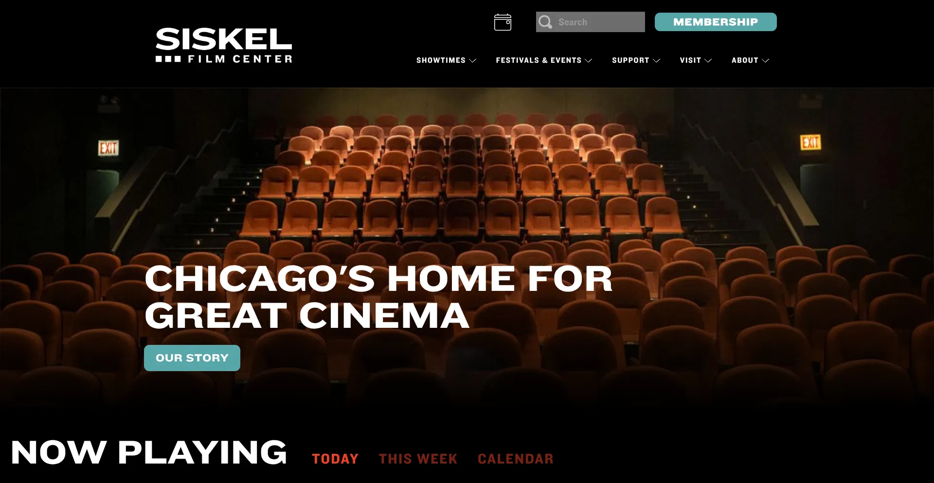 Website screenshot of Siskelfilmcenter.org